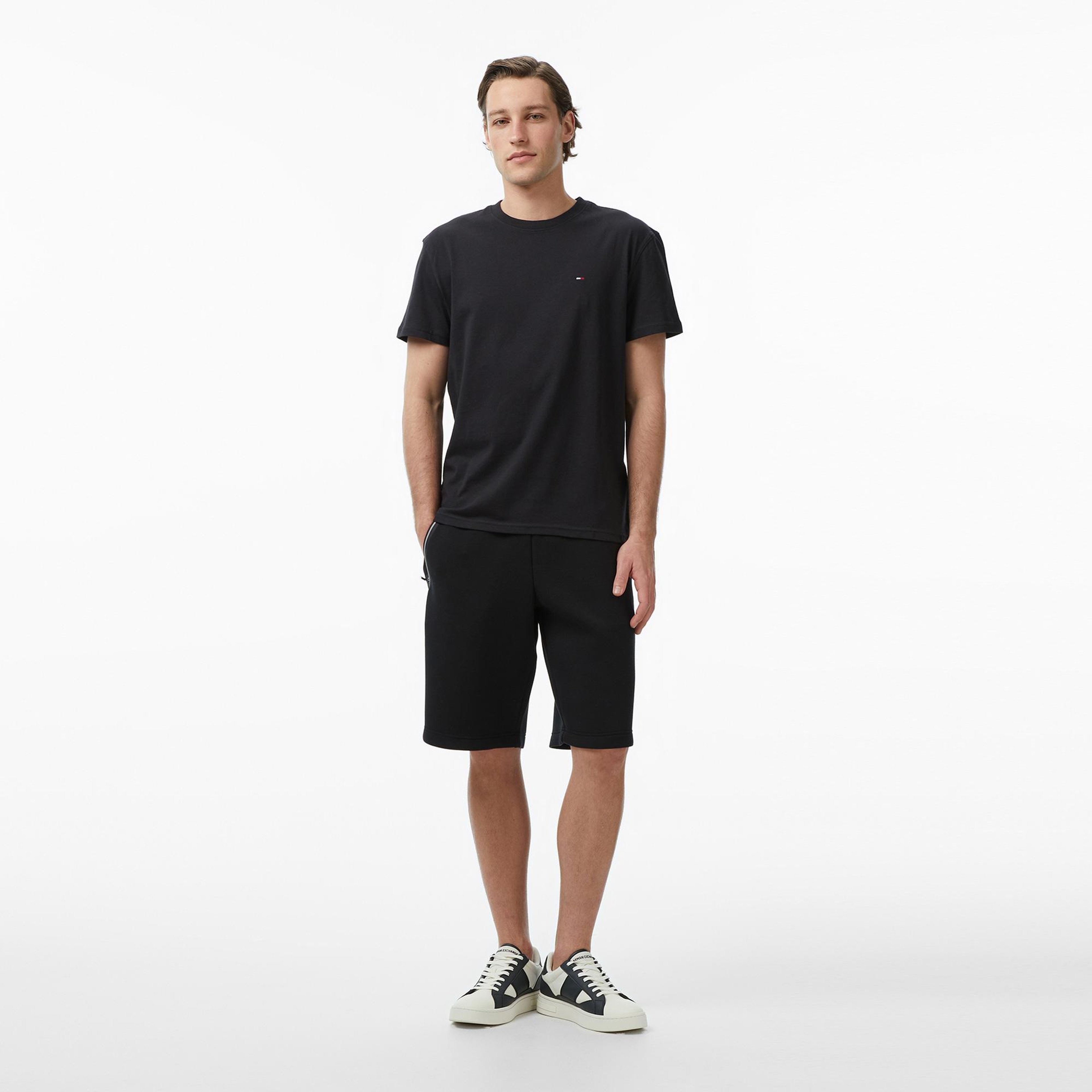 Tommy Hilfiger Classic Flag Erkek Siyah T-Shirt