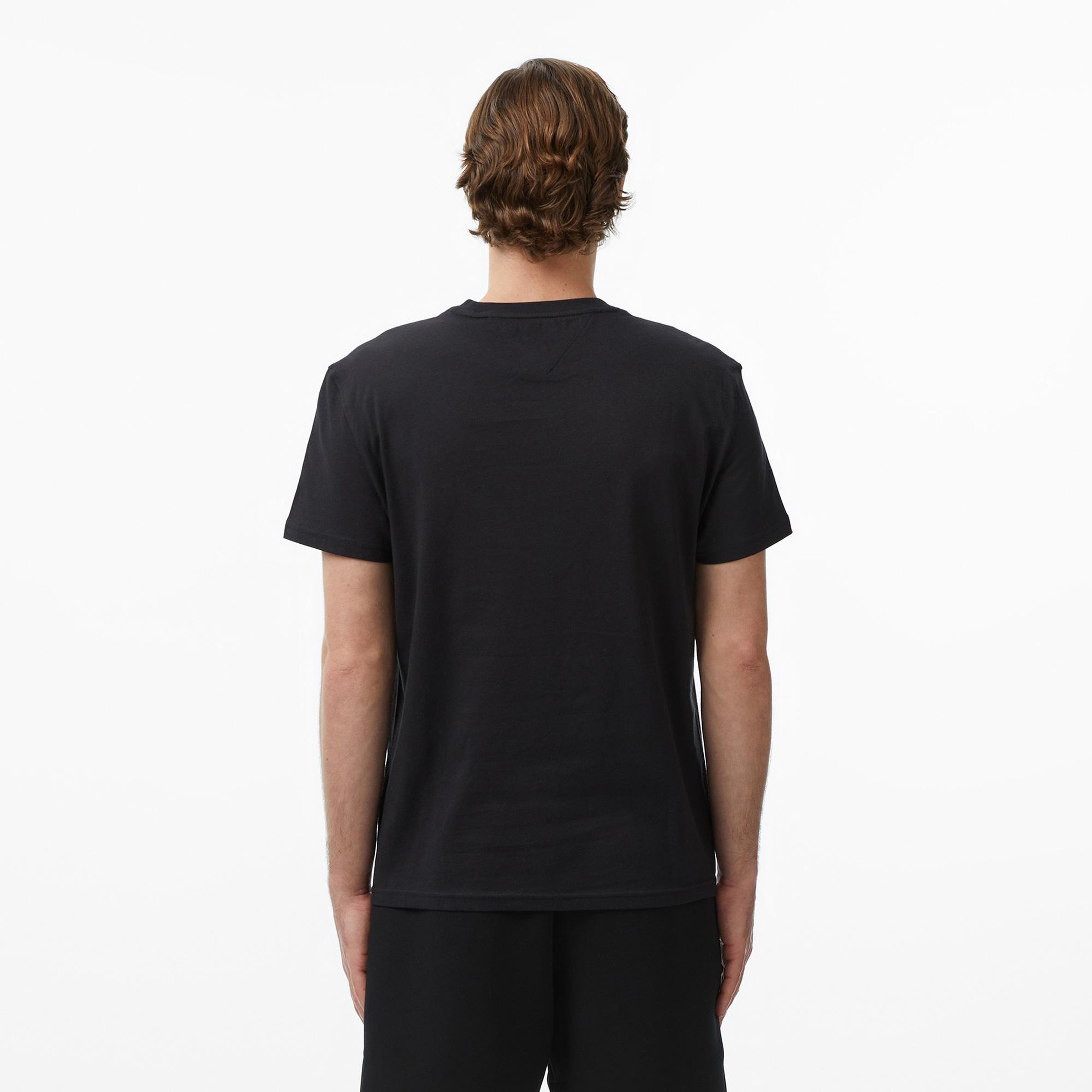 Tommy Hilfiger Classic Flag Erkek Siyah T-Shirt