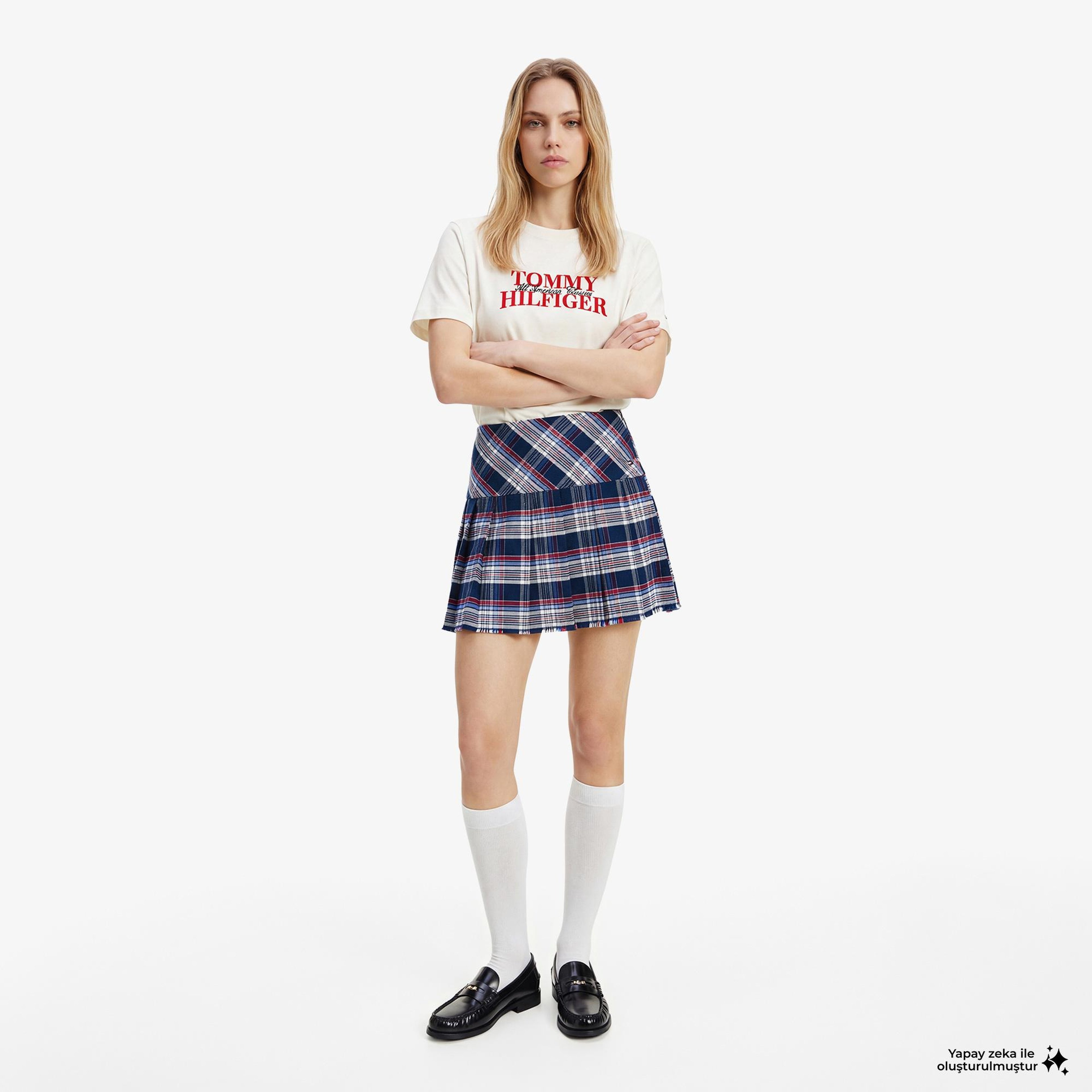 Tommy Hilfiger Classics Kadın Beyaz T-Shirt