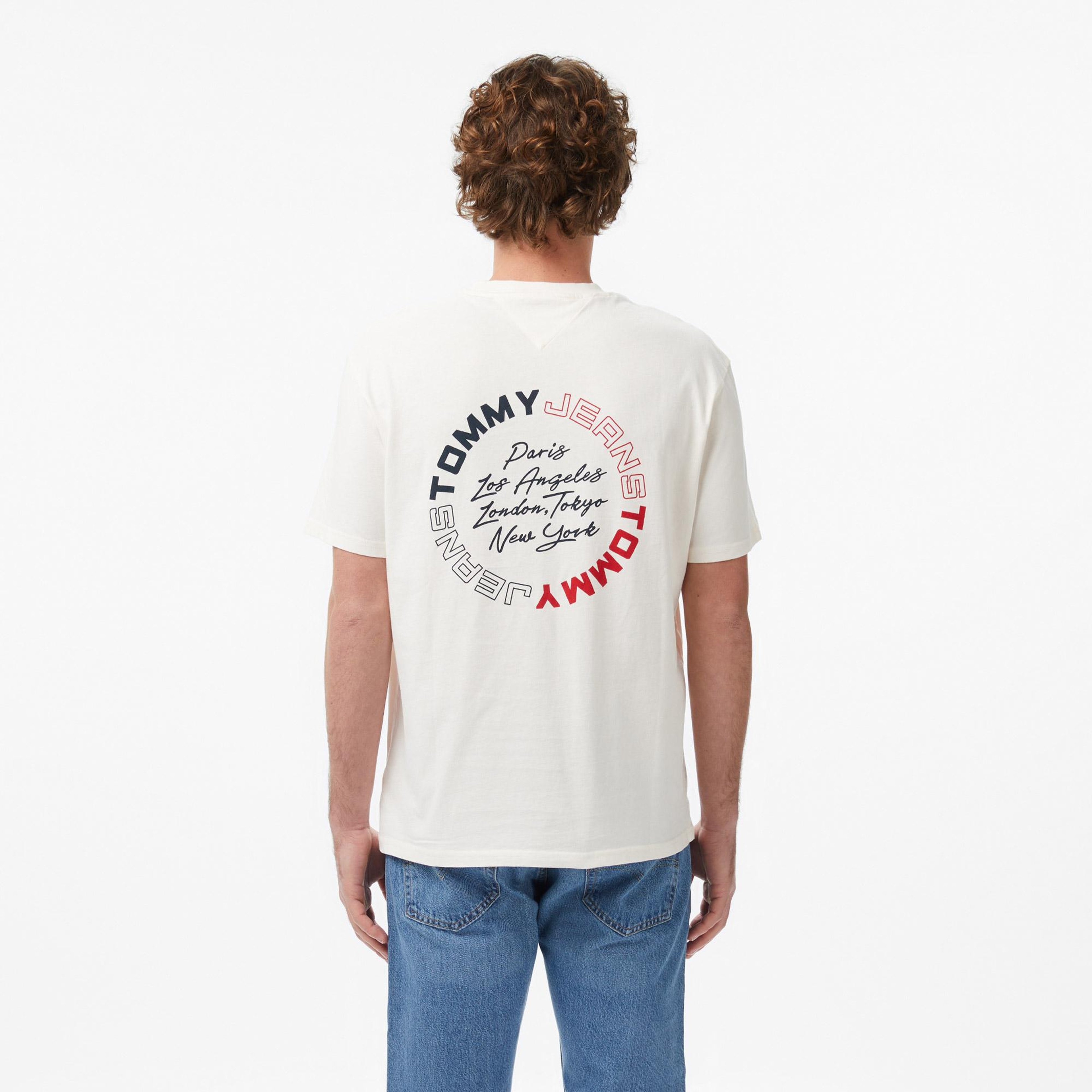 Tommy Hilfiger Signature Erkek Beyaz T-Shirt