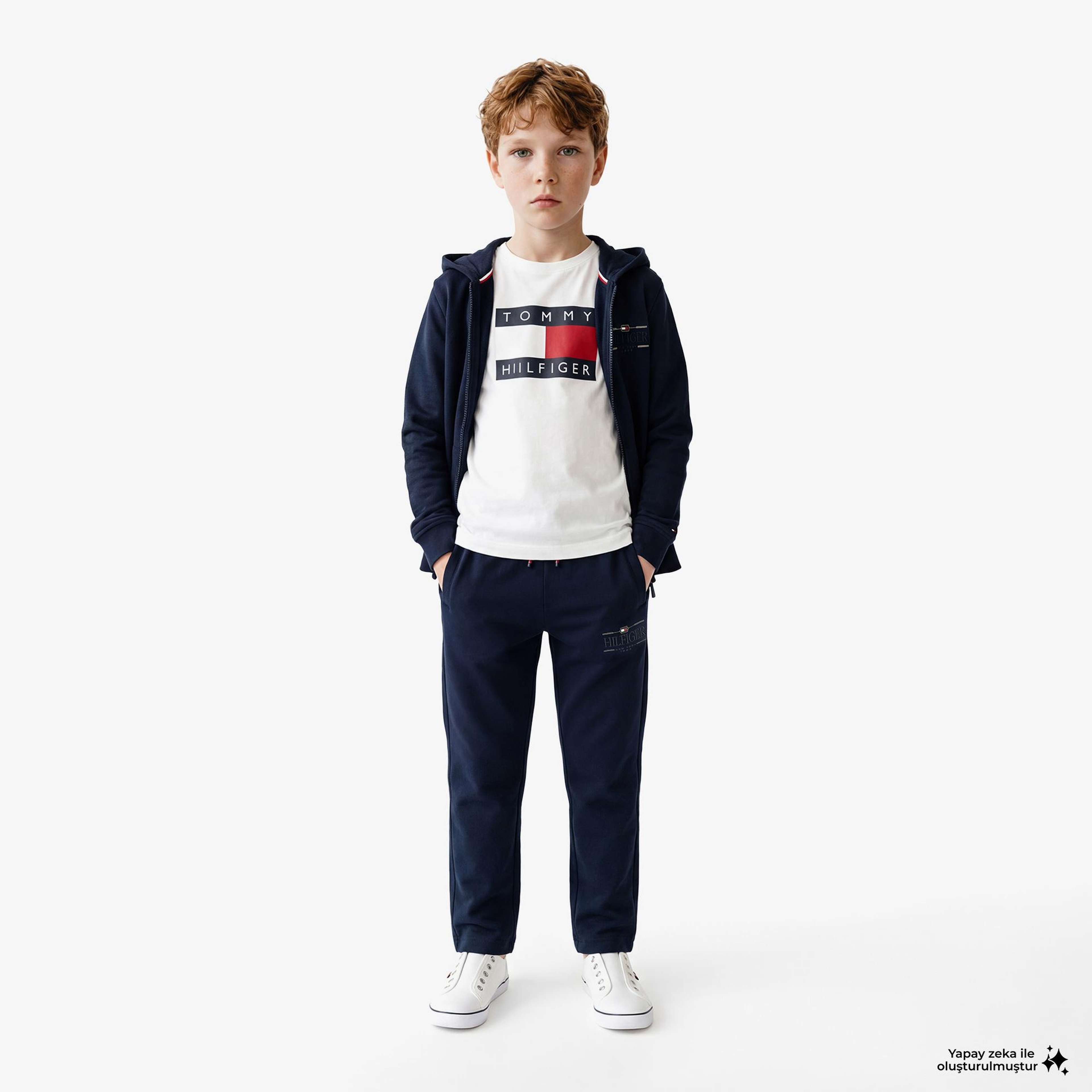 Tommy Hilfiger Icons Çocuk Lacivert Eşofman Altı