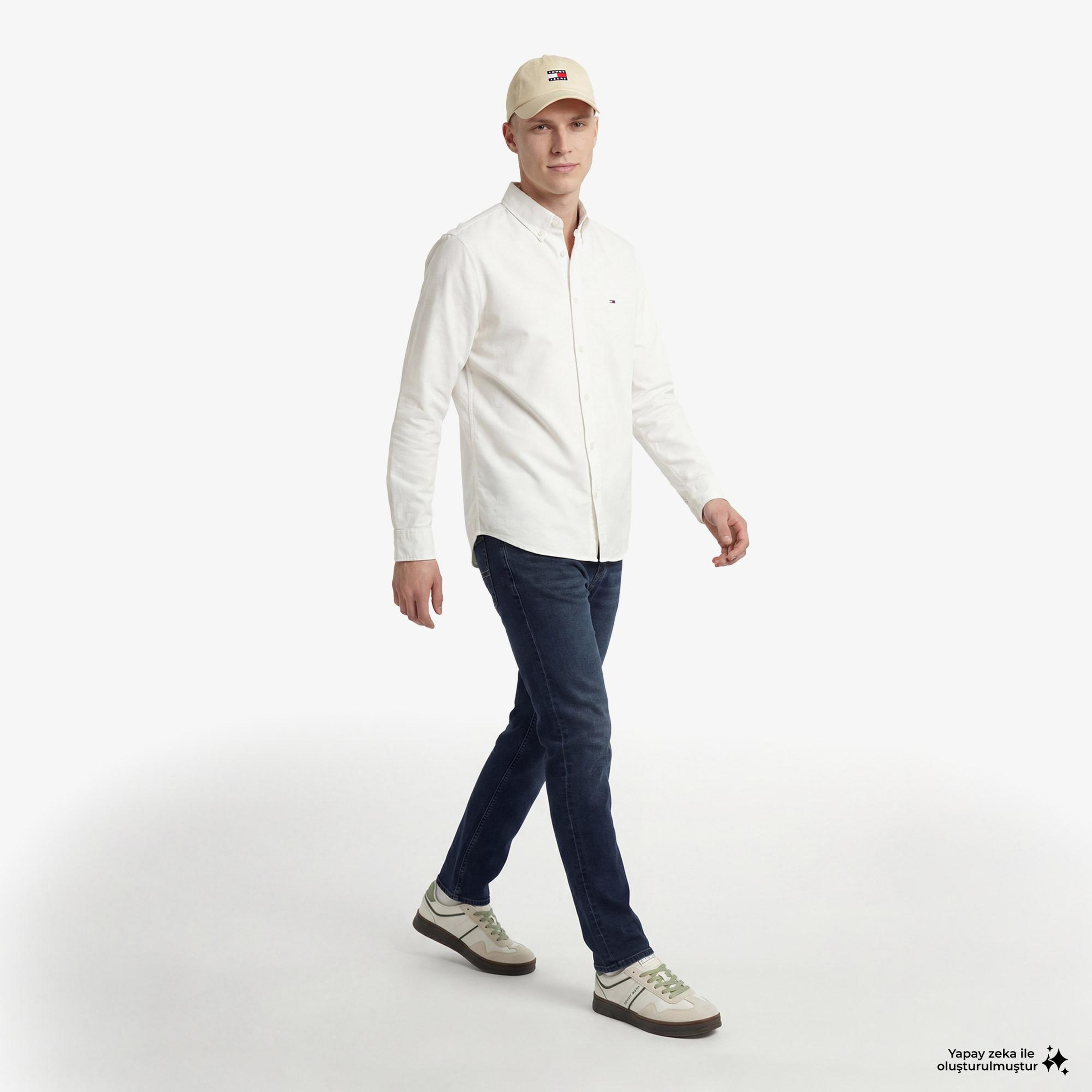 Tommy Hilfiger Visual Wash Erkek Lacivert Jean