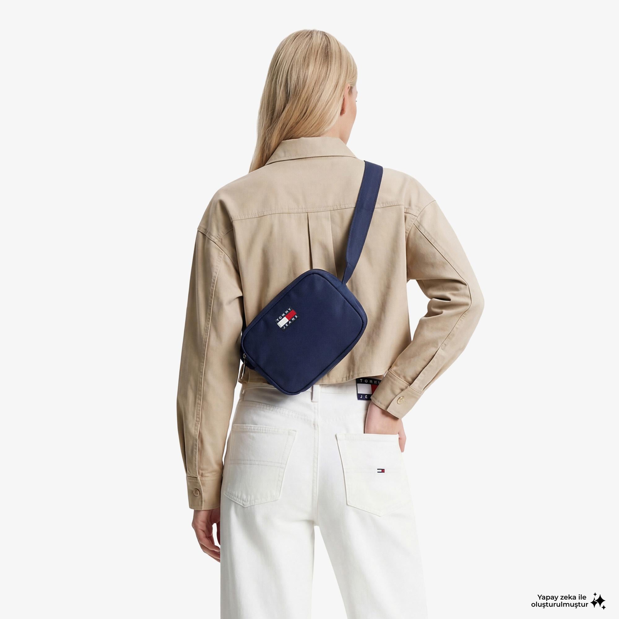 Tommy Hilfiger Modern Prep Kadın Bej Gömlek