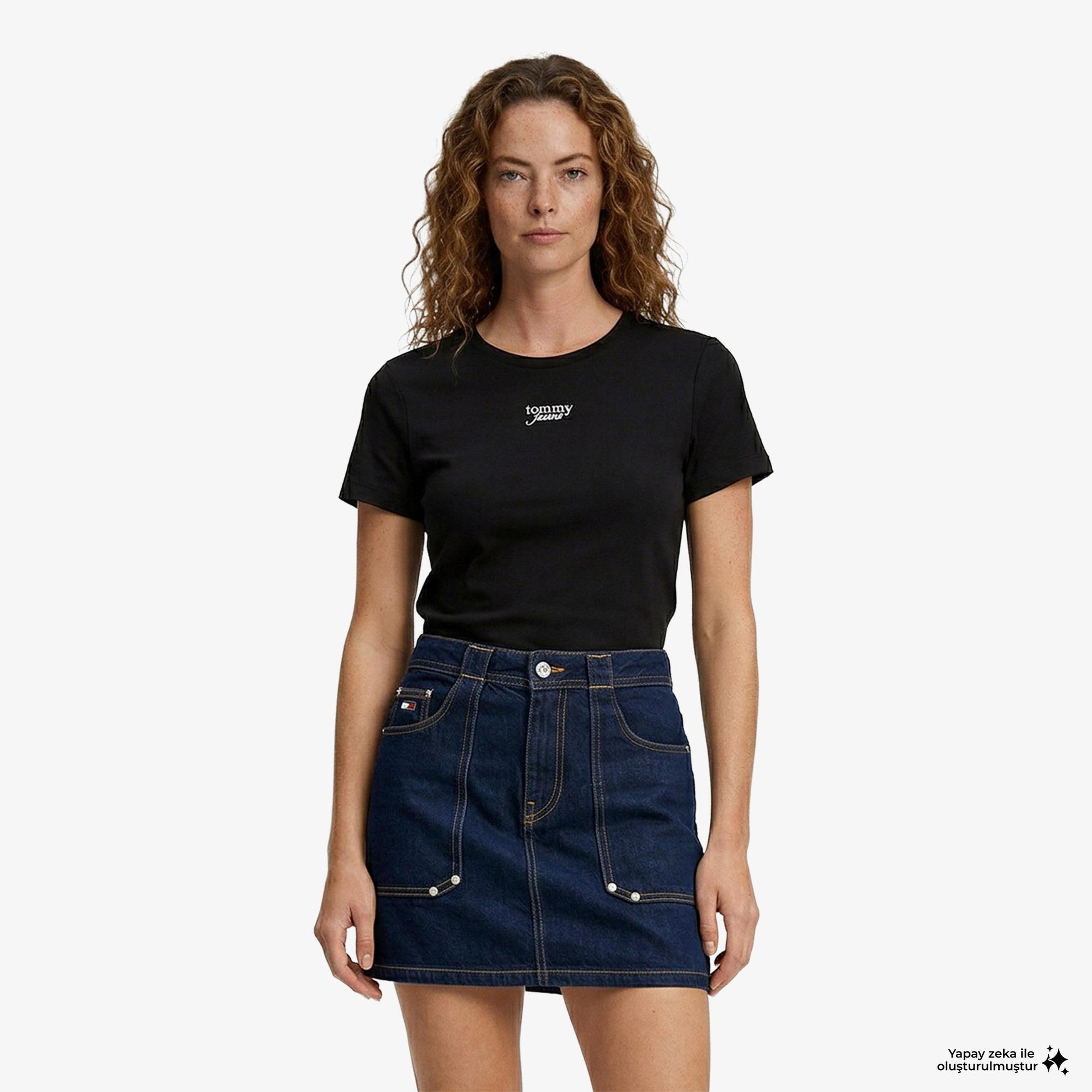 Tommy Hilfiger Body Essentials Kadın Siyah T-Shirt