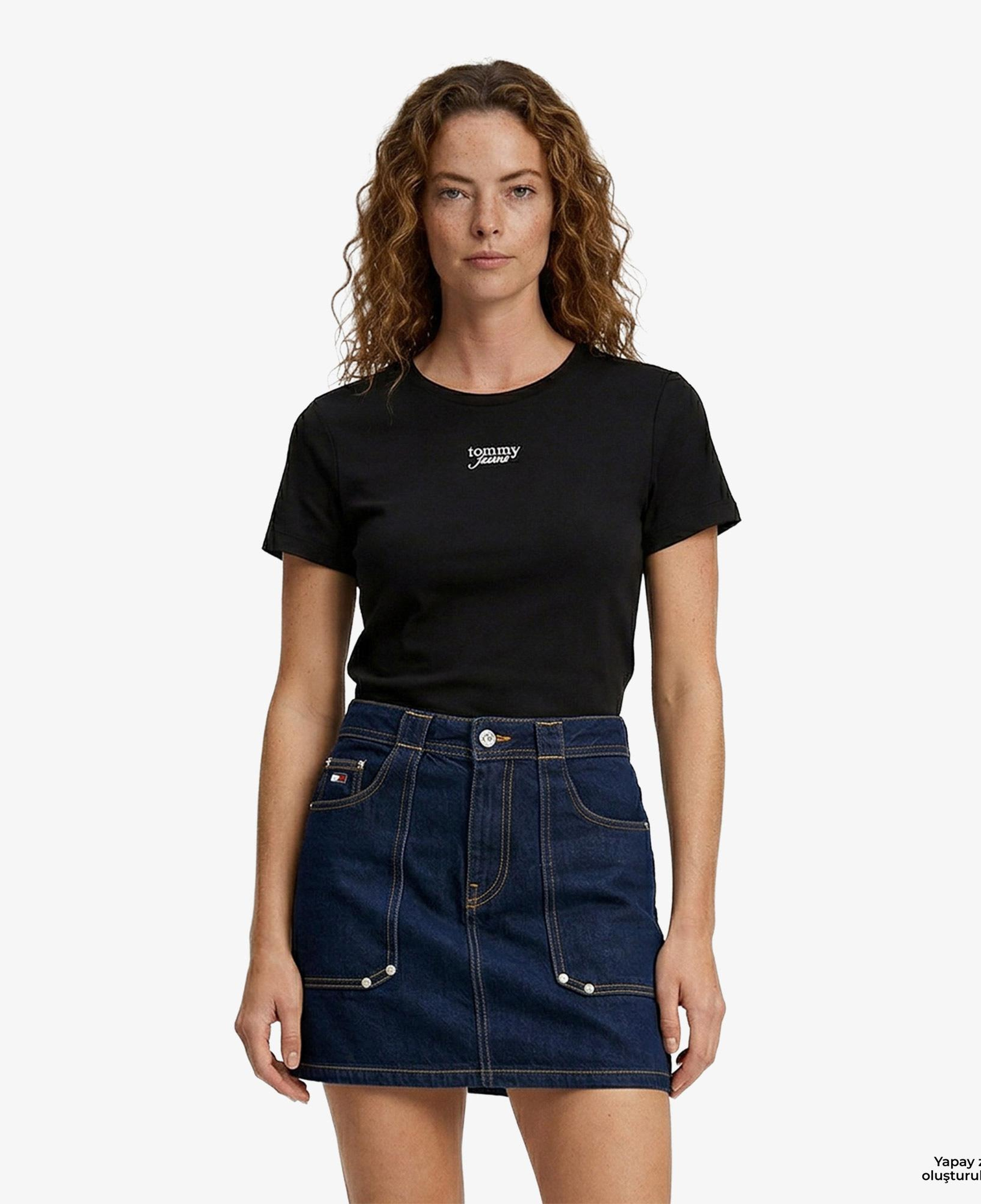 Tommy Hilfiger Body Essentials Kadın Siyah T-Shirt