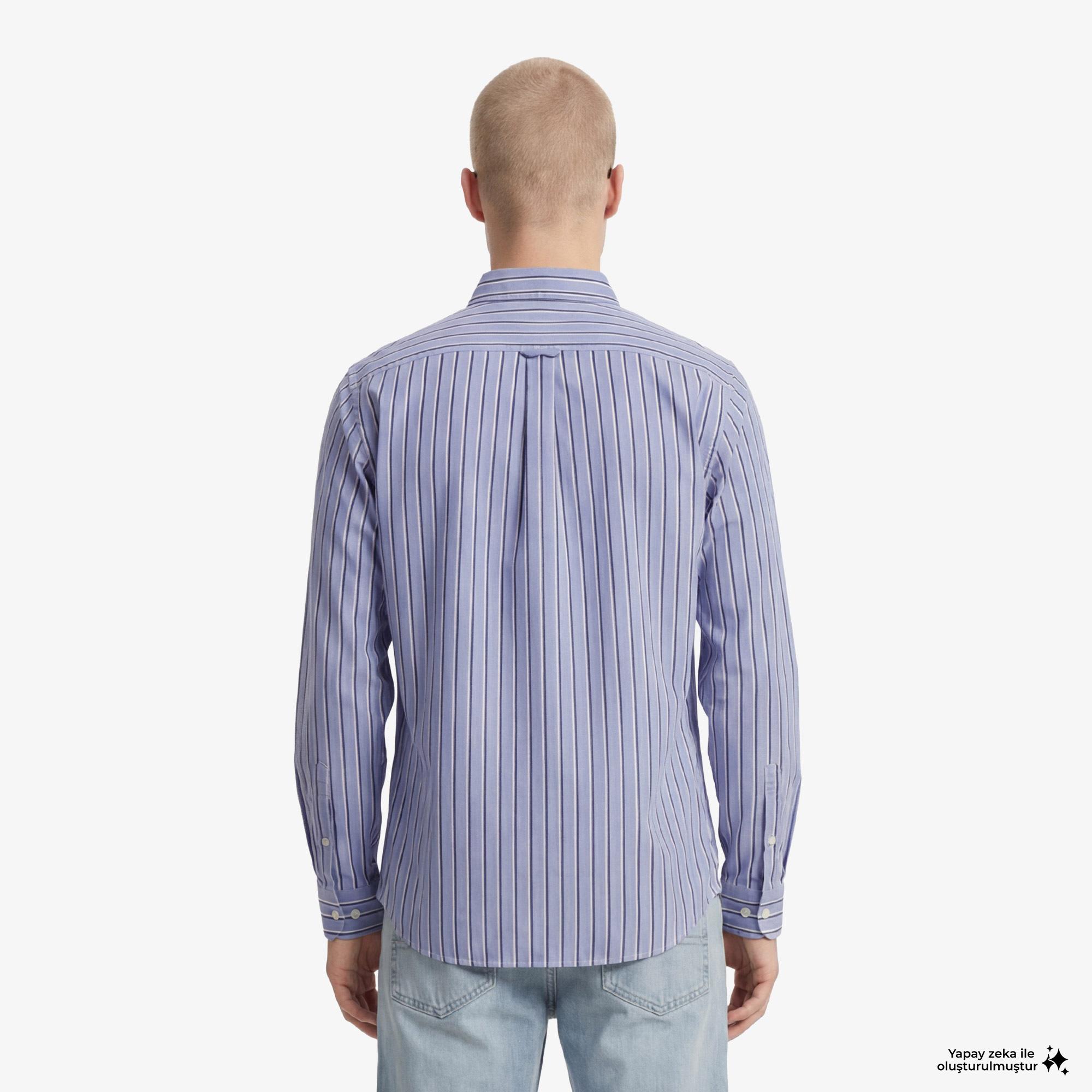 Tommy Hilfiger Twill Erkek Mavi Gömlek