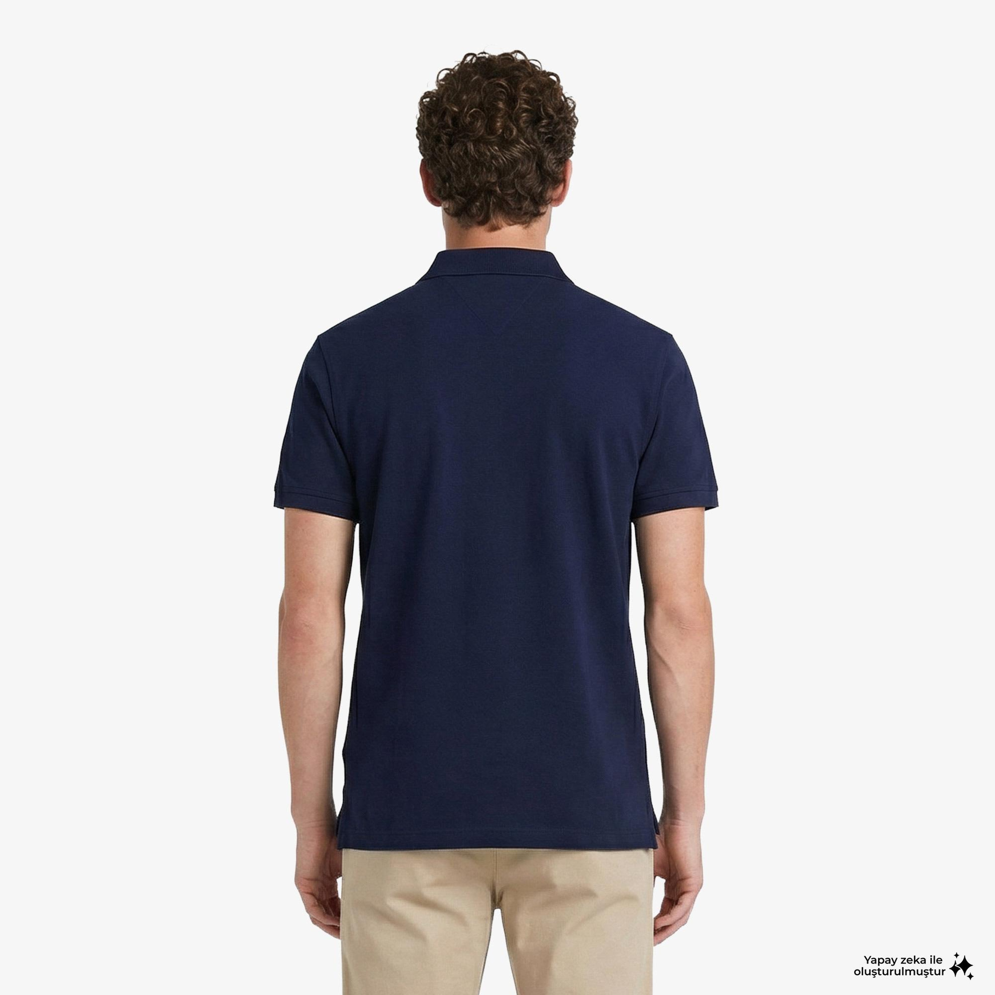 Tommy Hilfiger Elevated Essentials Erkek Lacivert Polo Yaka T-Shirt
