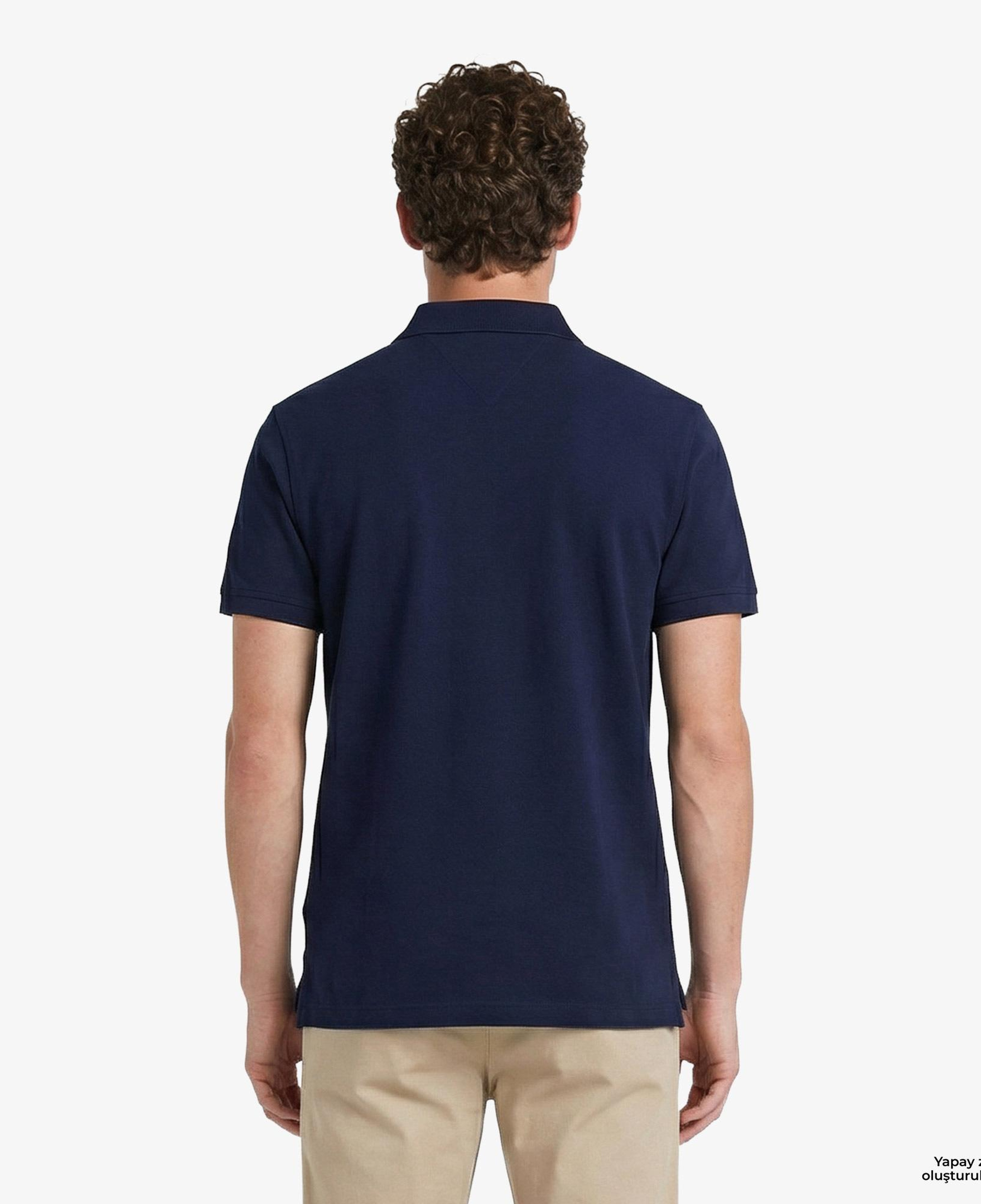 Tommy Hilfiger Elevated Essentials Erkek Lacivert Polo Yaka T-Shirt