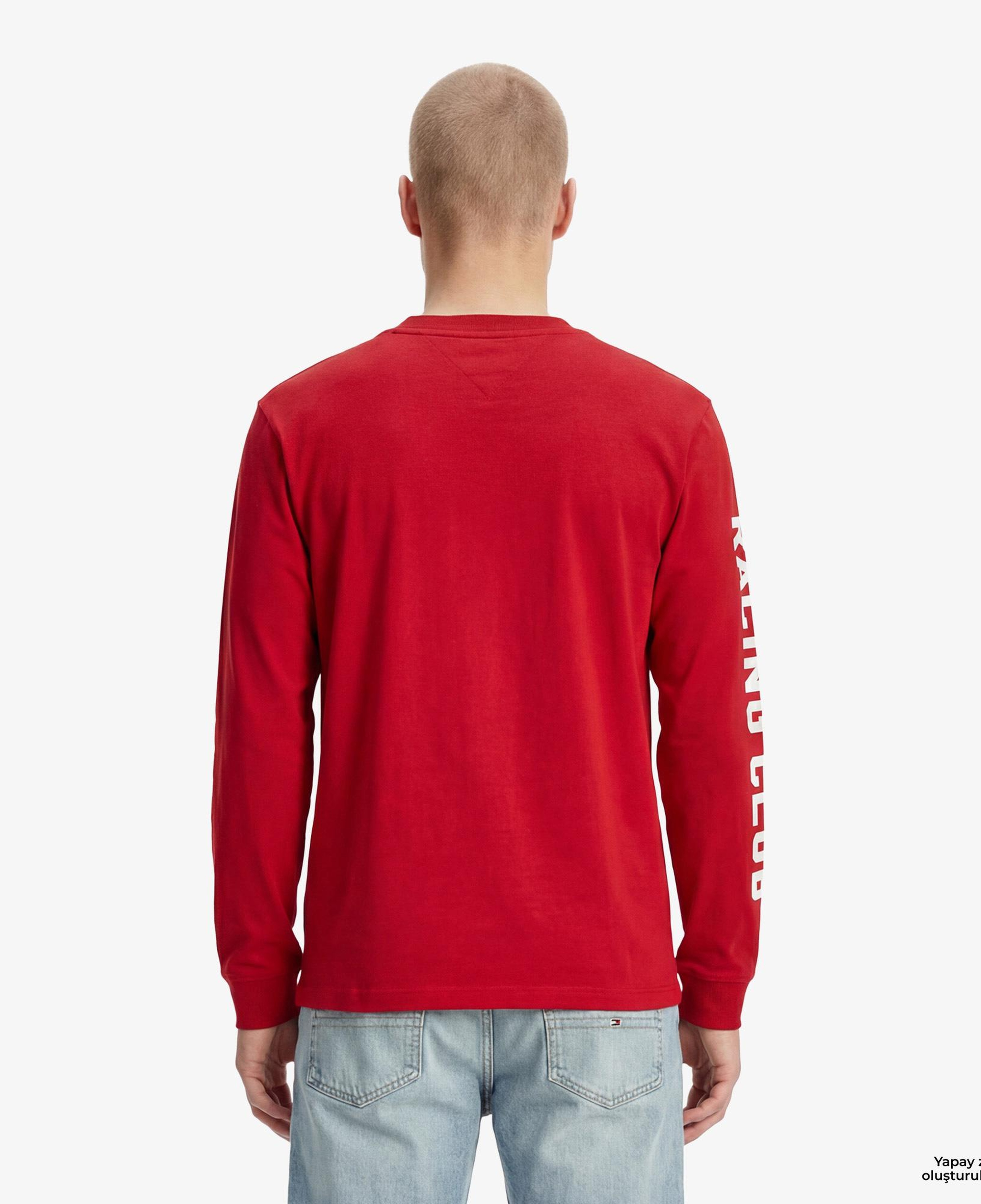 Tommy Hilfiger Moto Pack Erkek Kırmızı Uzun Kollu T-Shirt