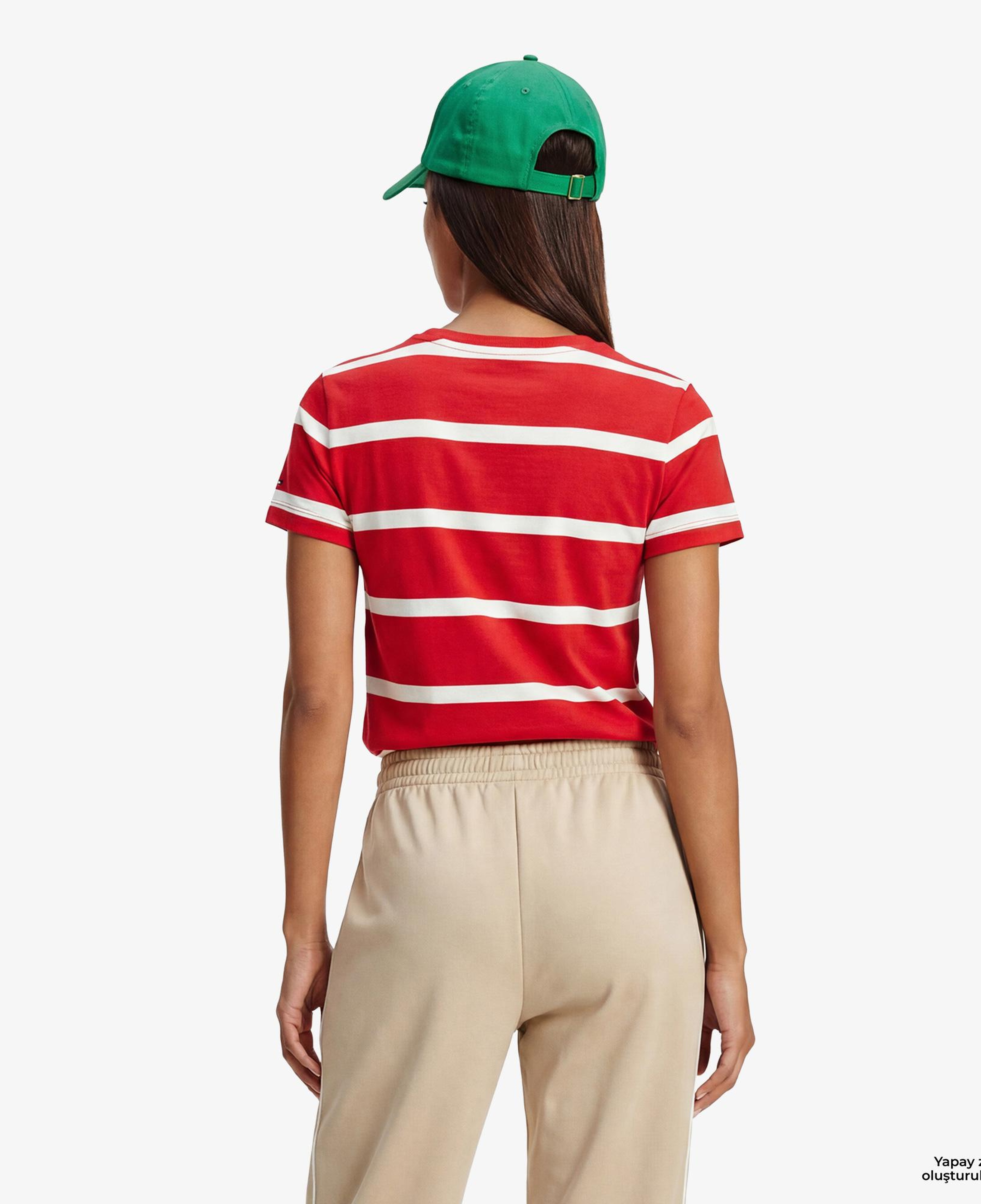 Tommy Hilfiger Script Kadın Kırmızı T-Shirt
