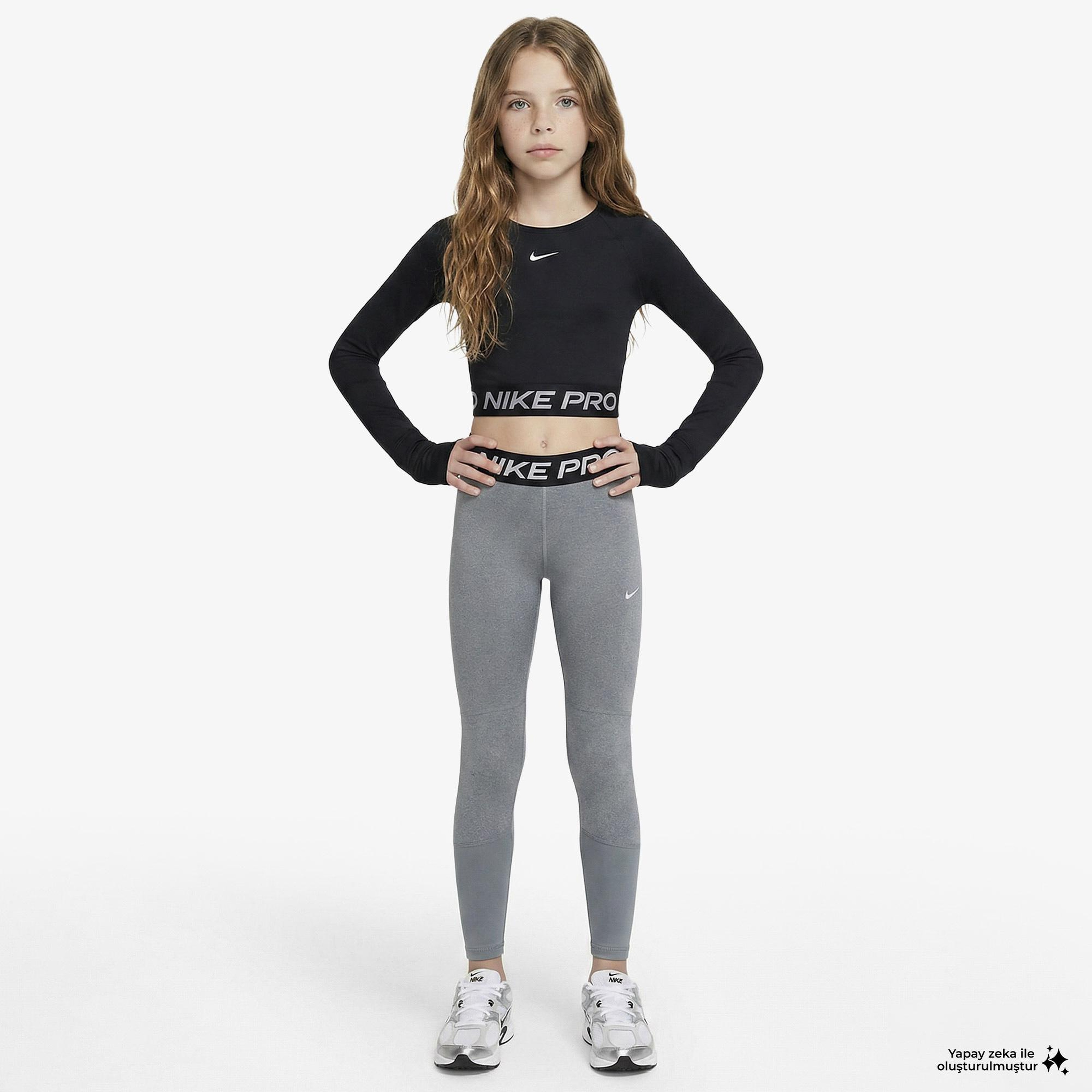 Nike Pro Legging Çocuk Gri Tayt