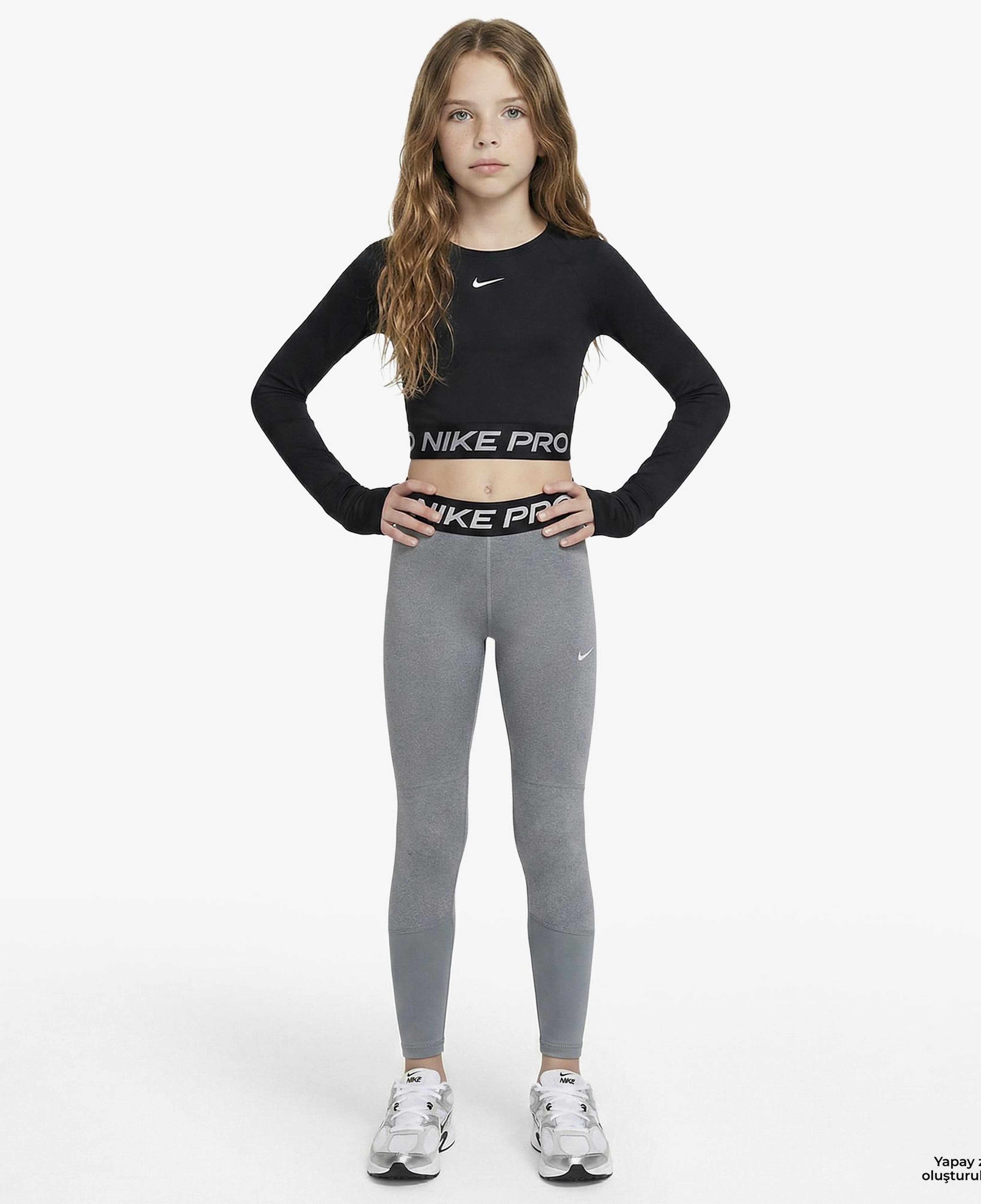 Nike Pro Legging Çocuk Gri Tayt