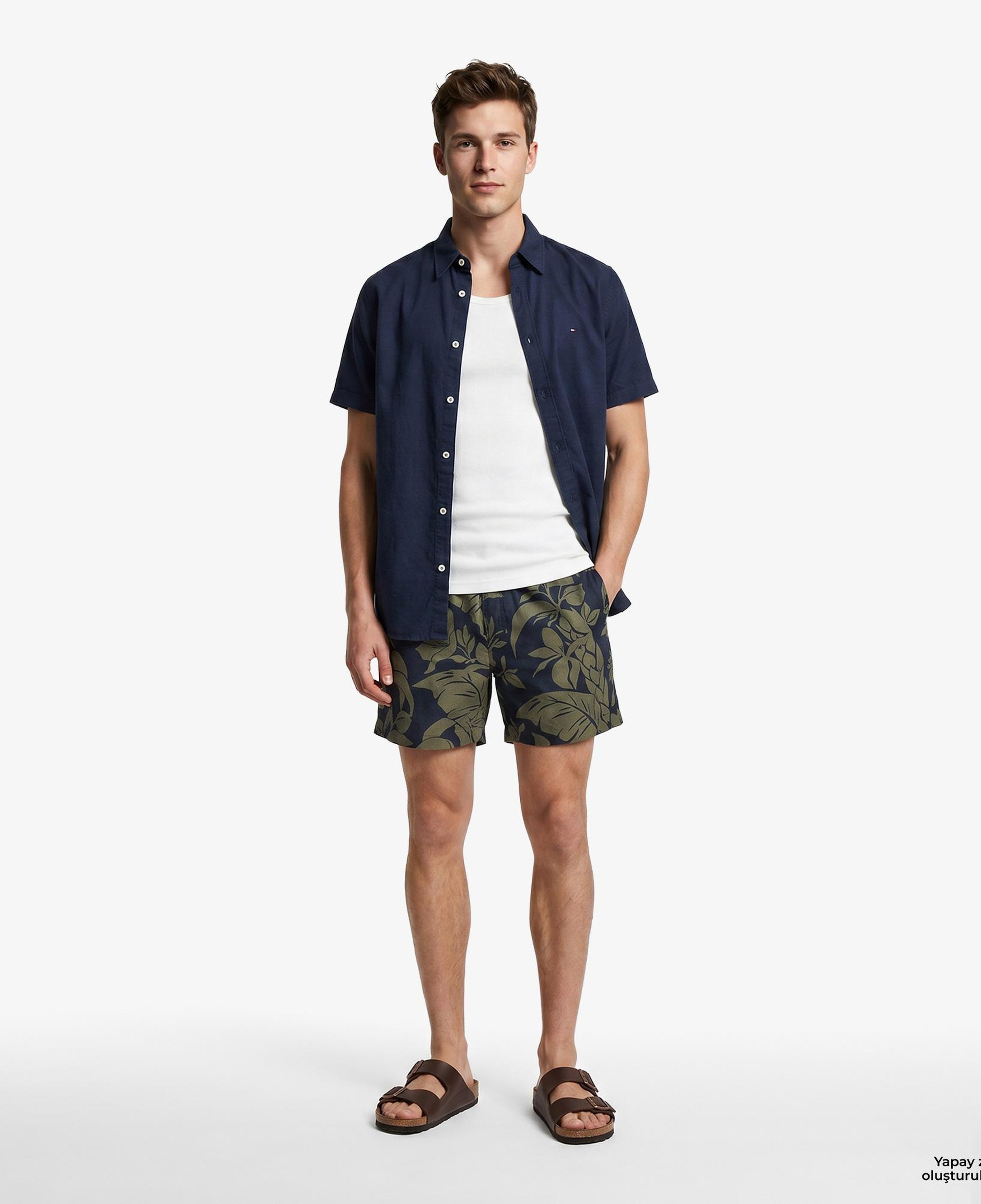 Tommy Hilfiger Seasonal Quality Erkek Lacivert Keten Şort