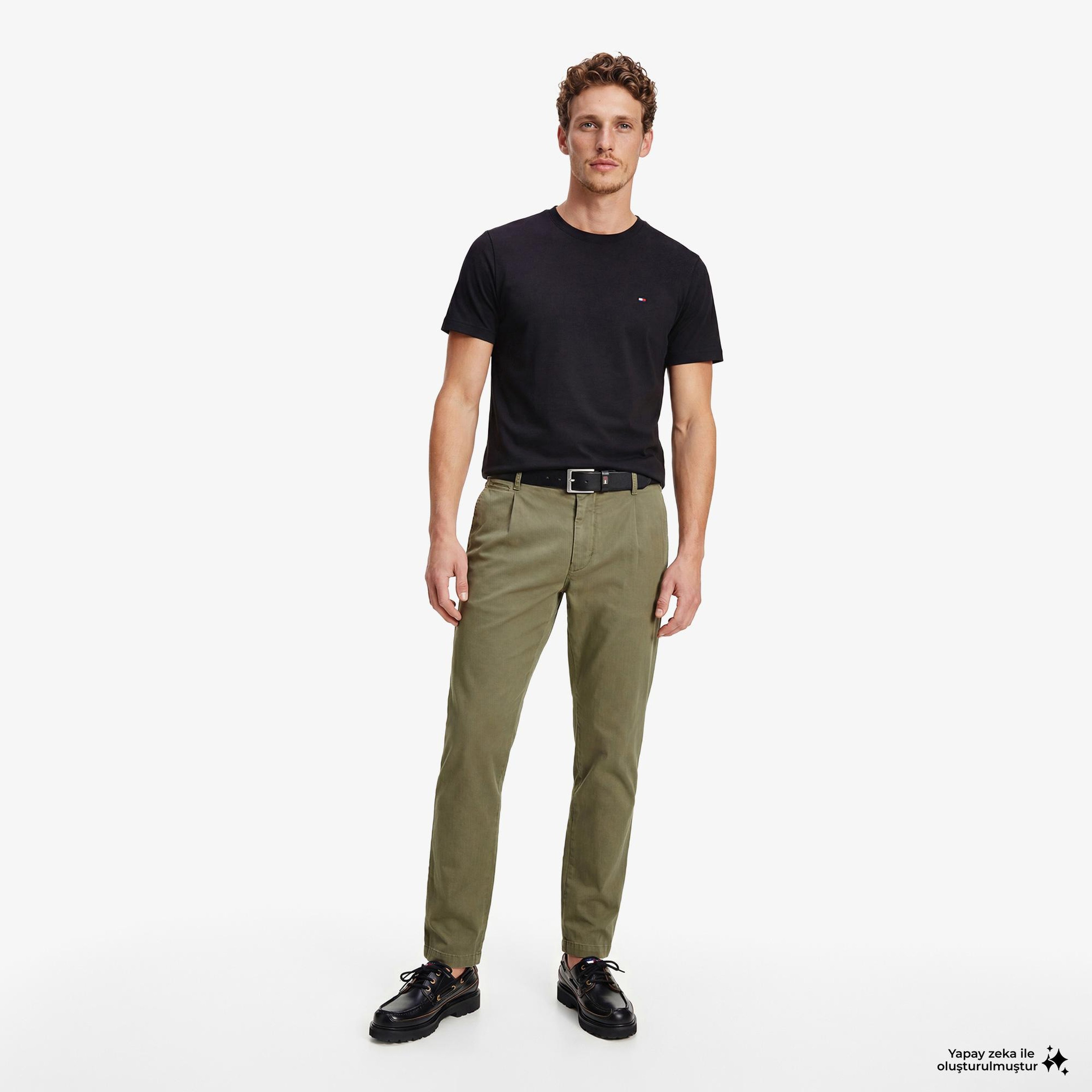 Tommy Hilfiger Elevated Essentials Erkek Siyah T-Shirt