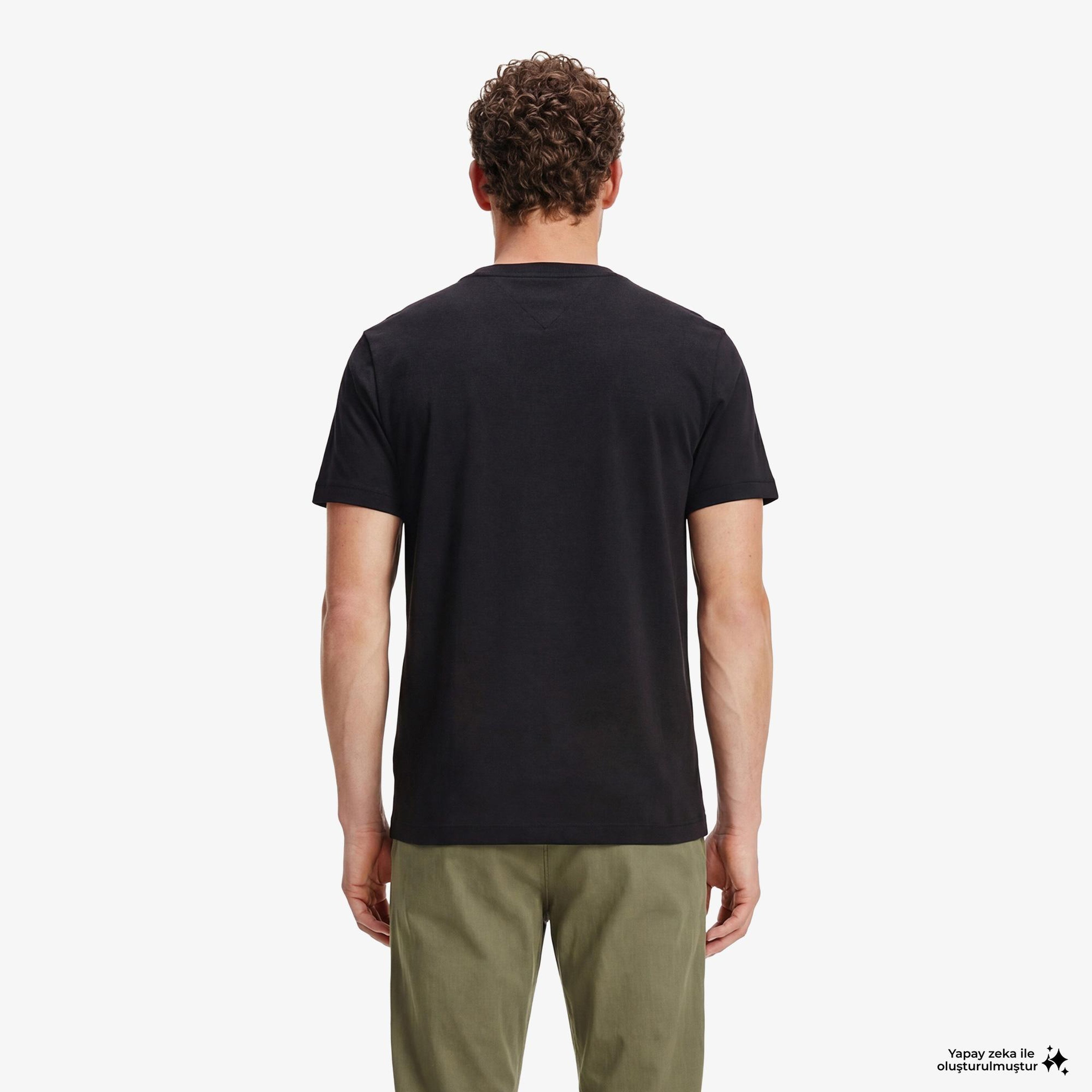 Tommy Hilfiger Elevated Essentials Erkek Siyah T-Shirt