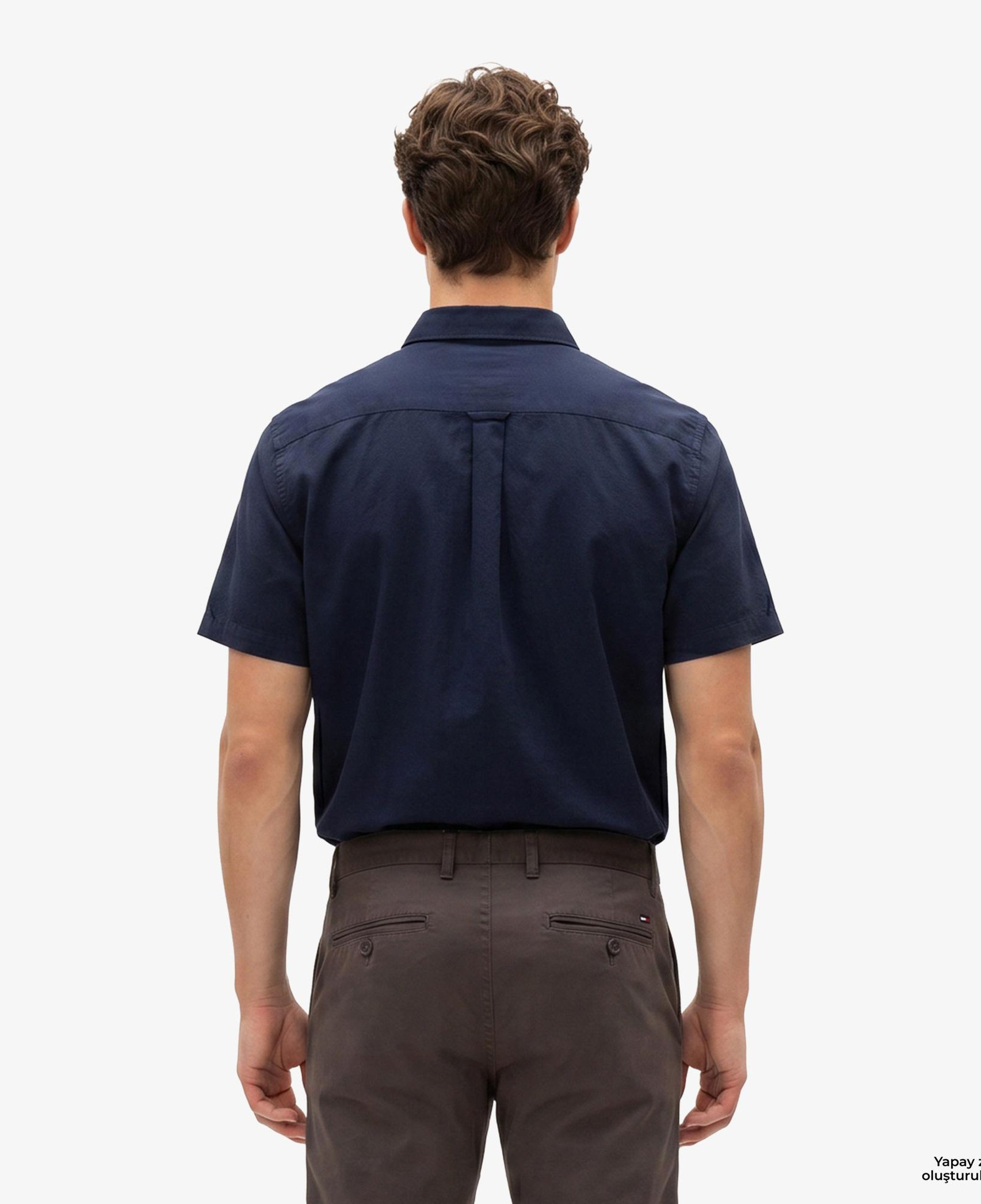 Tommy Hilfiger Textured Erkek Lacivert Gömlek