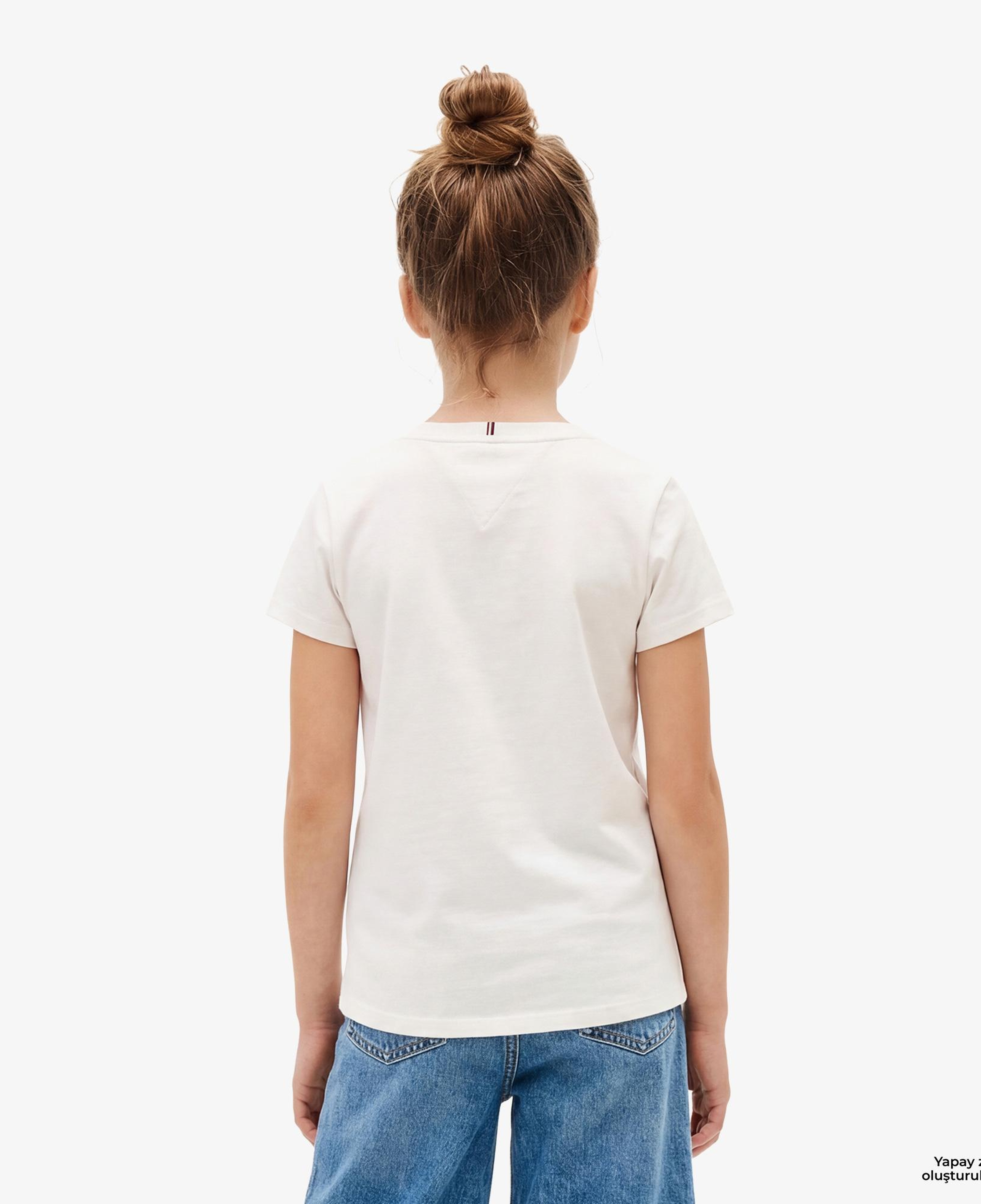 Tommy Hilfiger Flower Çocuk Beyaz T-Shirt