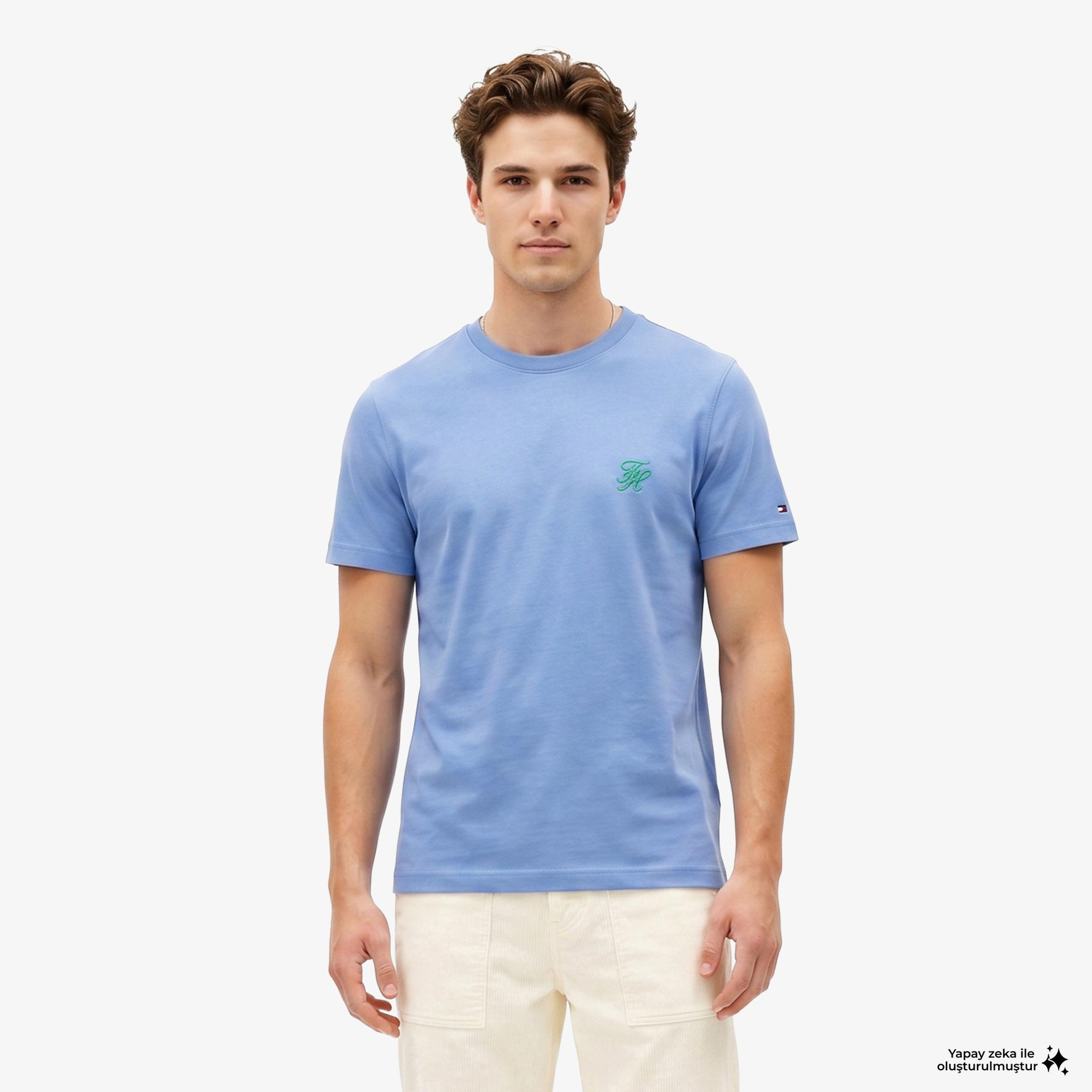 Tommy Hilfiger Swimshop Erkek Mavi T-Shirt