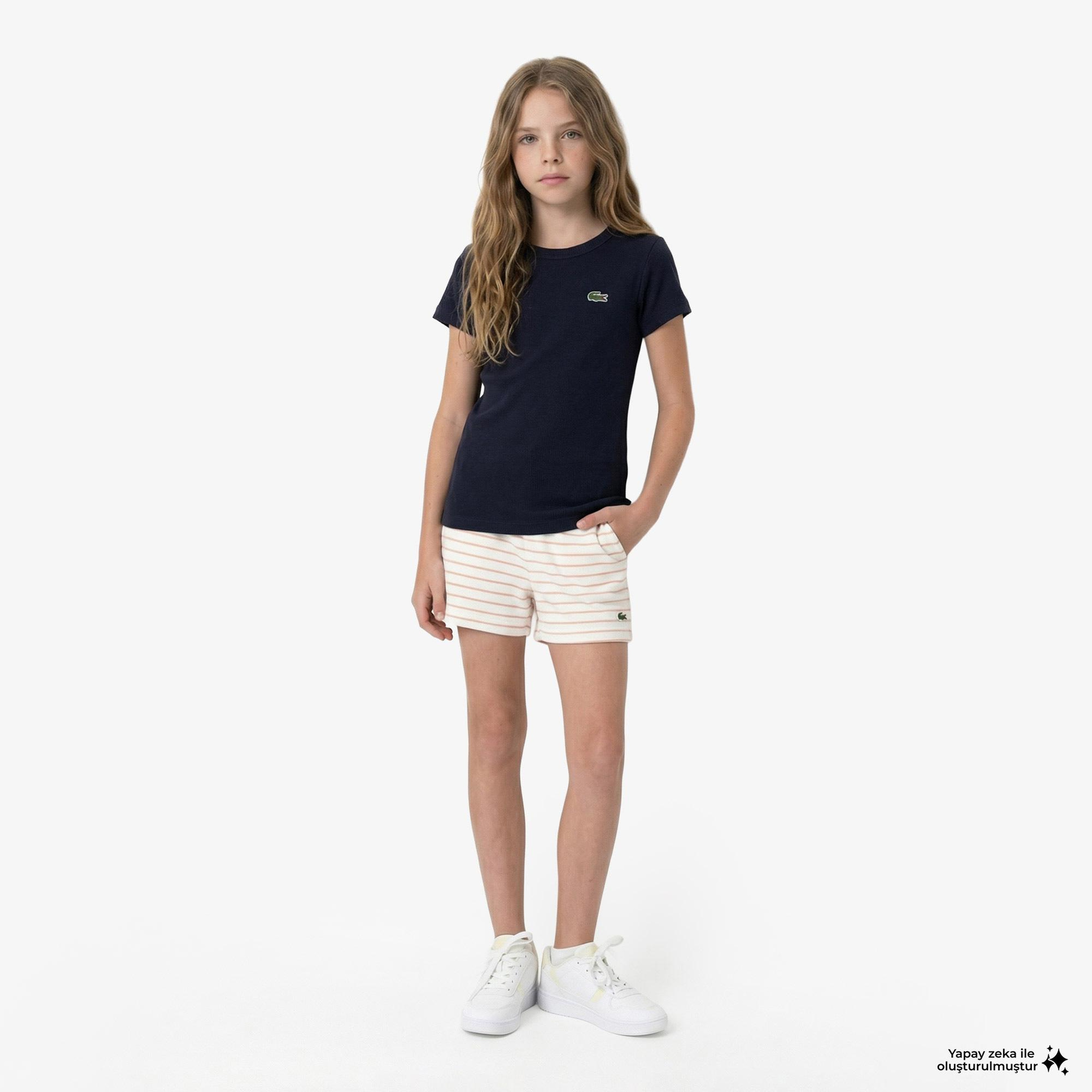 Lacoste Çocuk Bisiklet Yaka Lacivert T-Shirt
