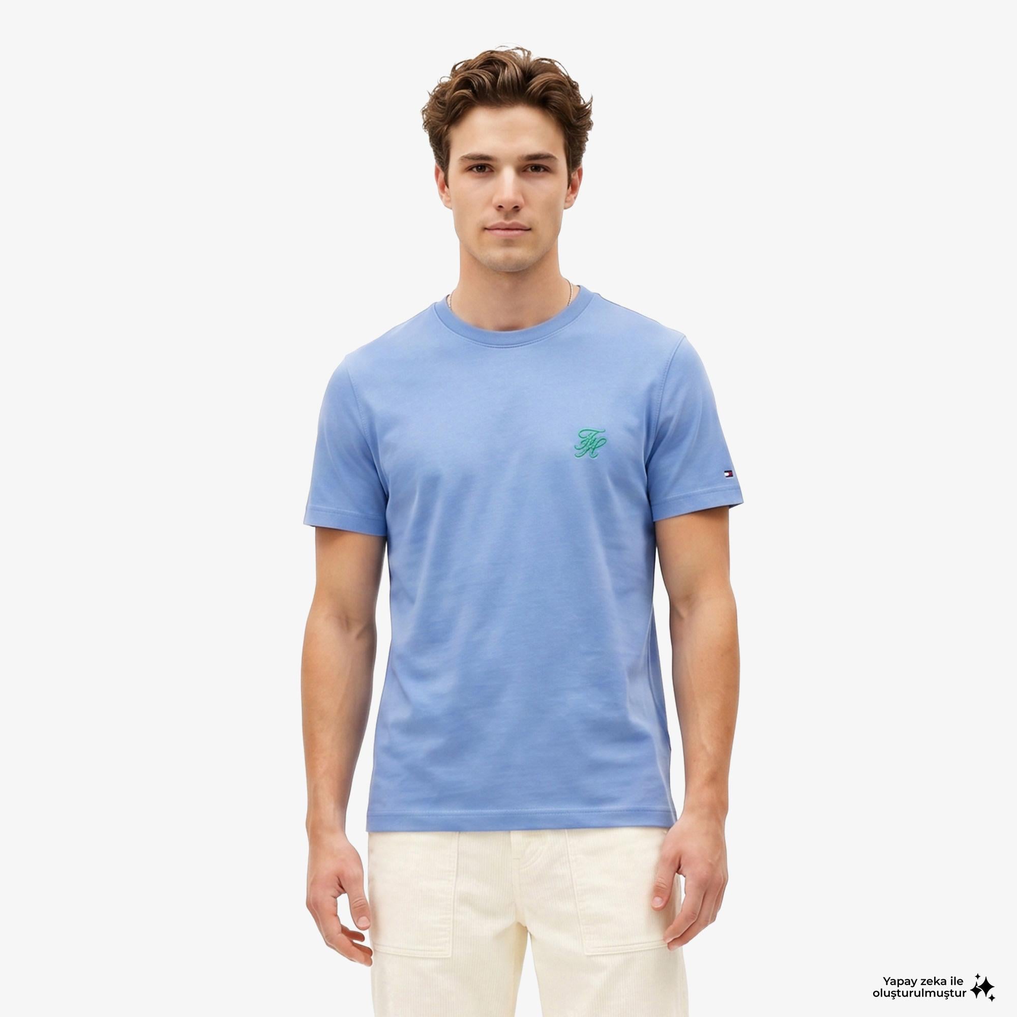Tommy Hilfiger Swimshop Erkek Mavi T-Shirt