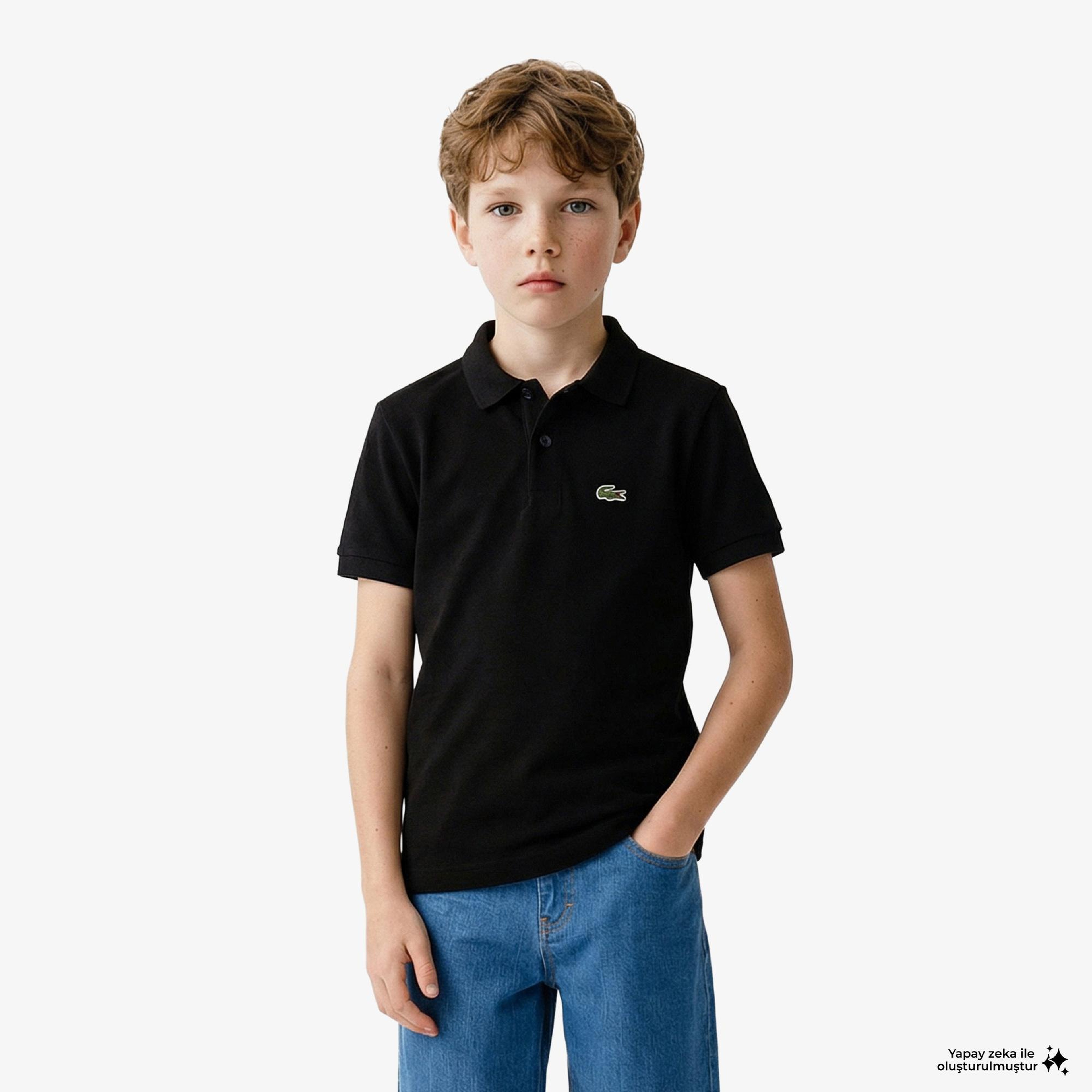 Çocuk Regular Fit Siyah Polo