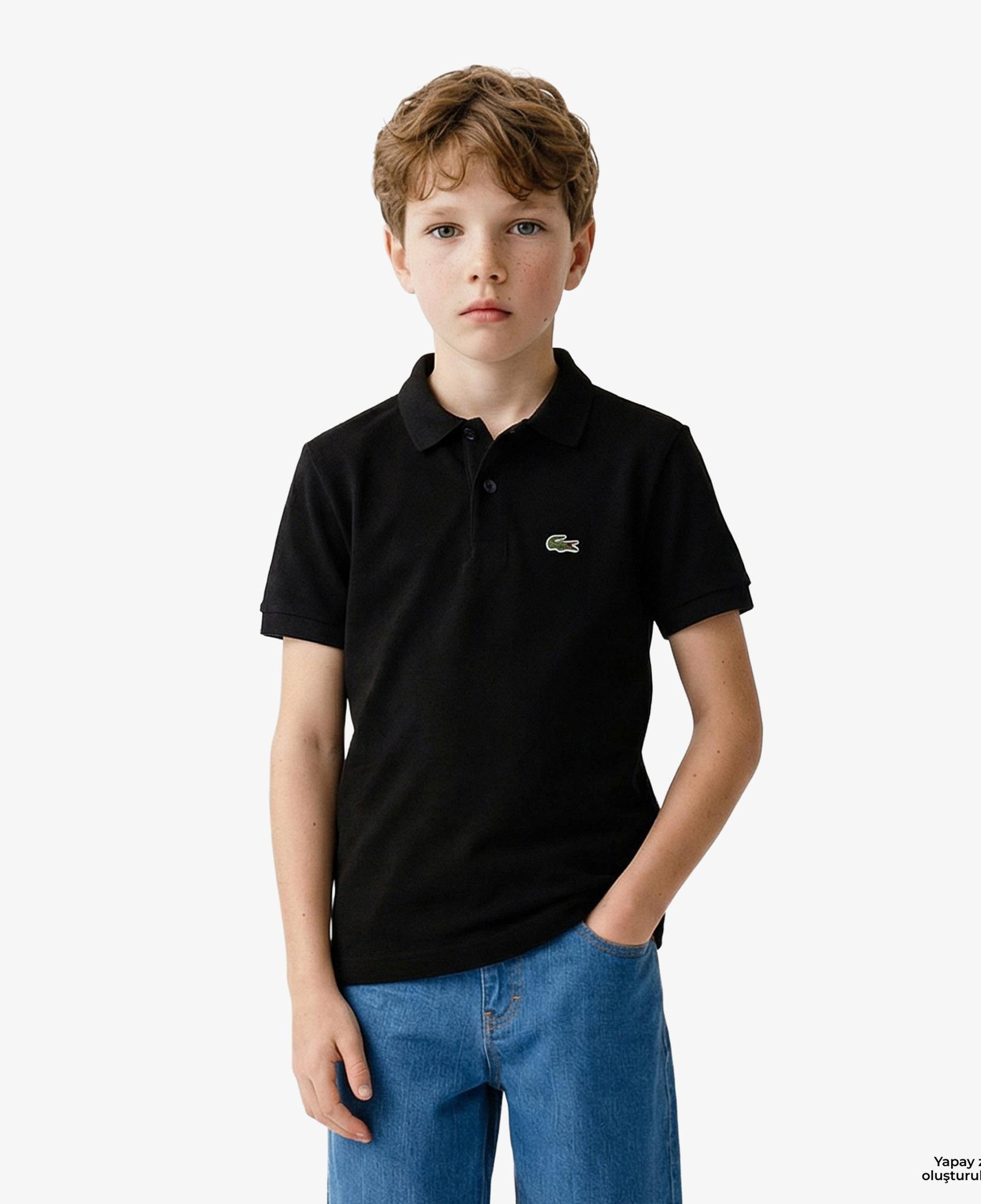 Çocuk Regular Fit Siyah Polo