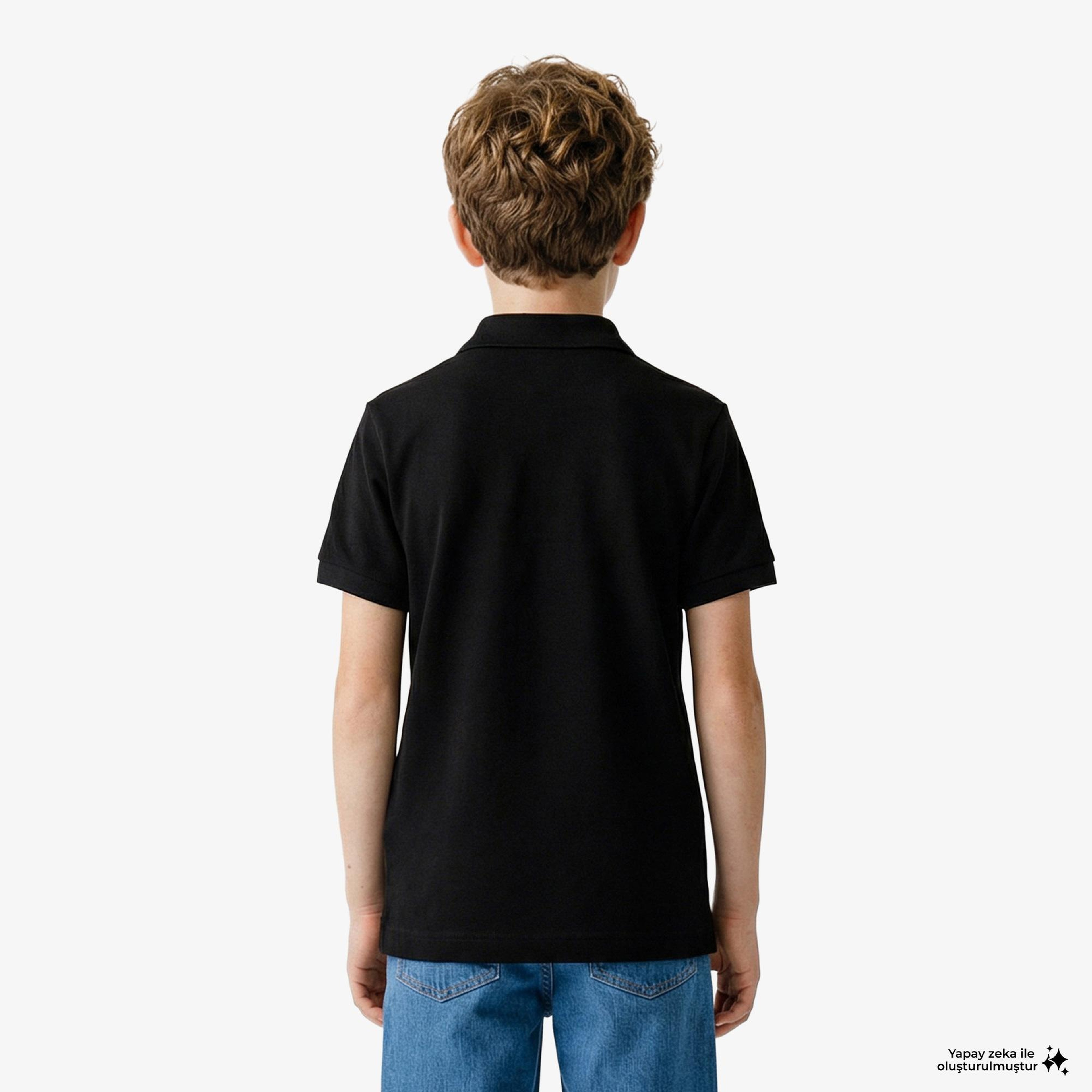 Çocuk Regular Fit Siyah Polo