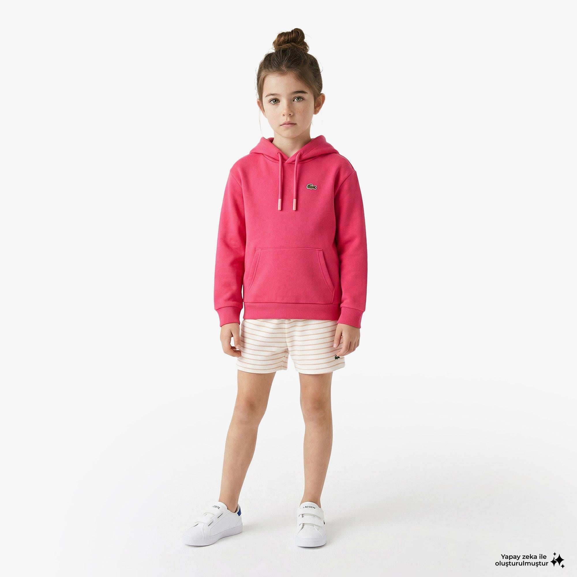 Çocuk Kapüşonlu Pembe Sweatshirt