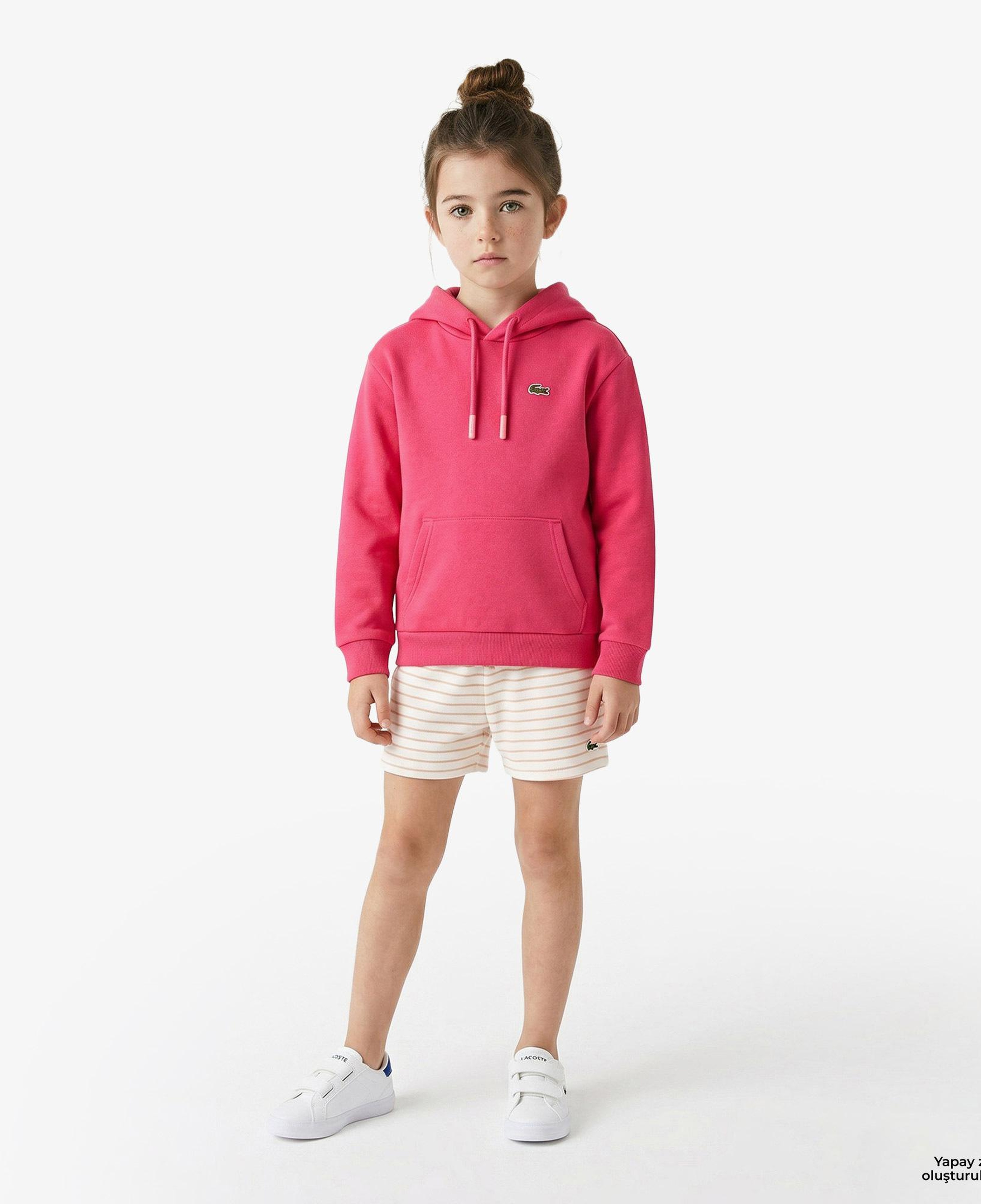 Çocuk Kapüşonlu Pembe Sweatshirt