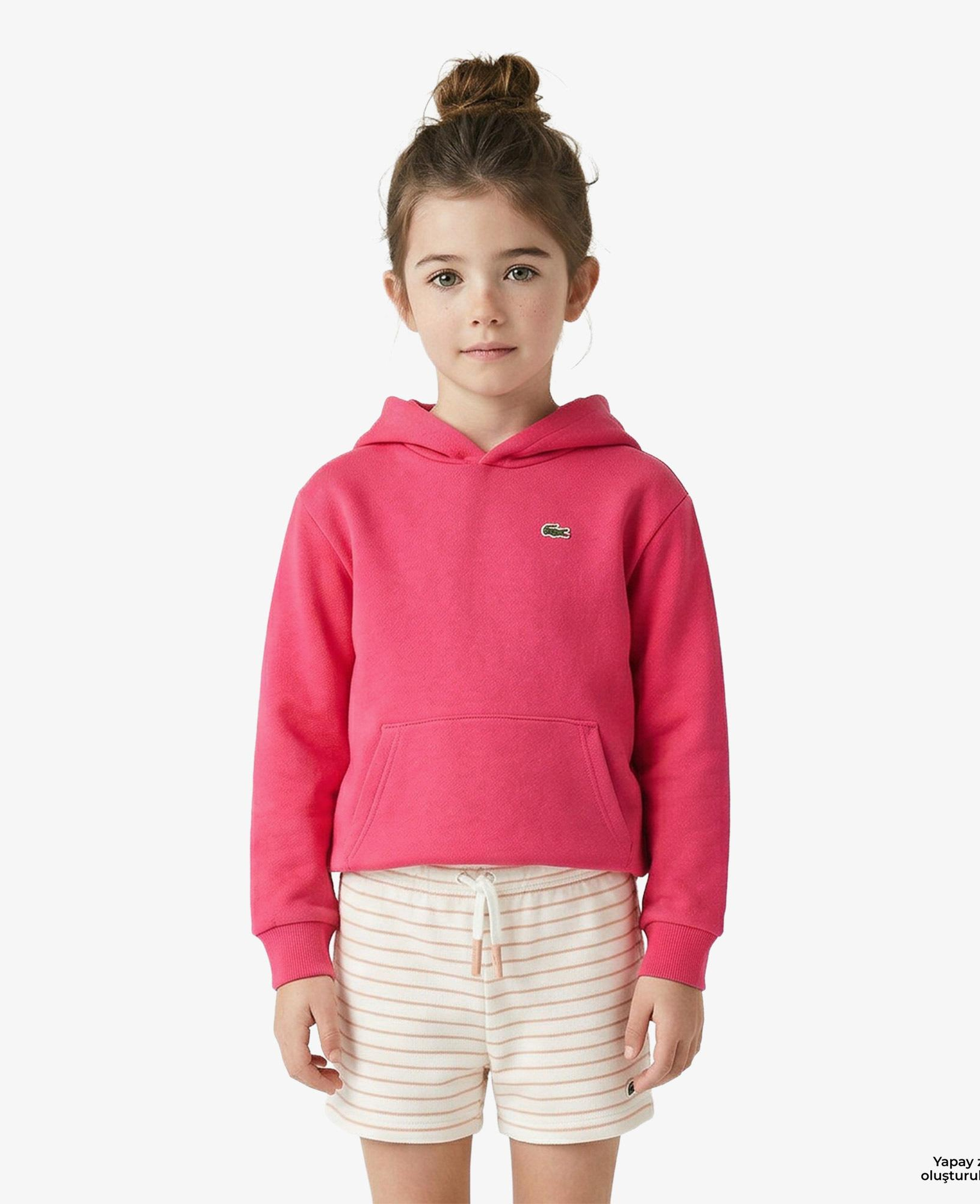 Çocuk Kapüşonlu Pembe Sweatshirt