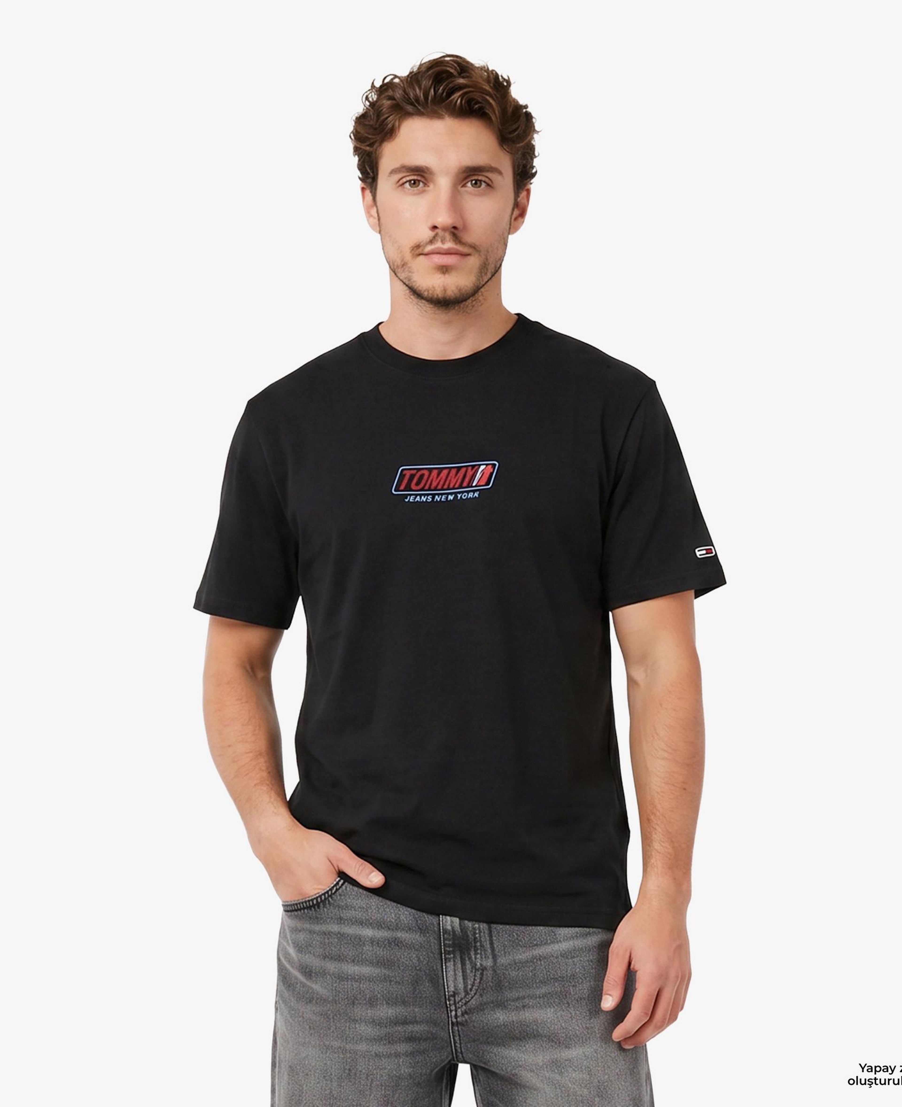 Tommy Hilfiger Erkek Siyah T-Shirt