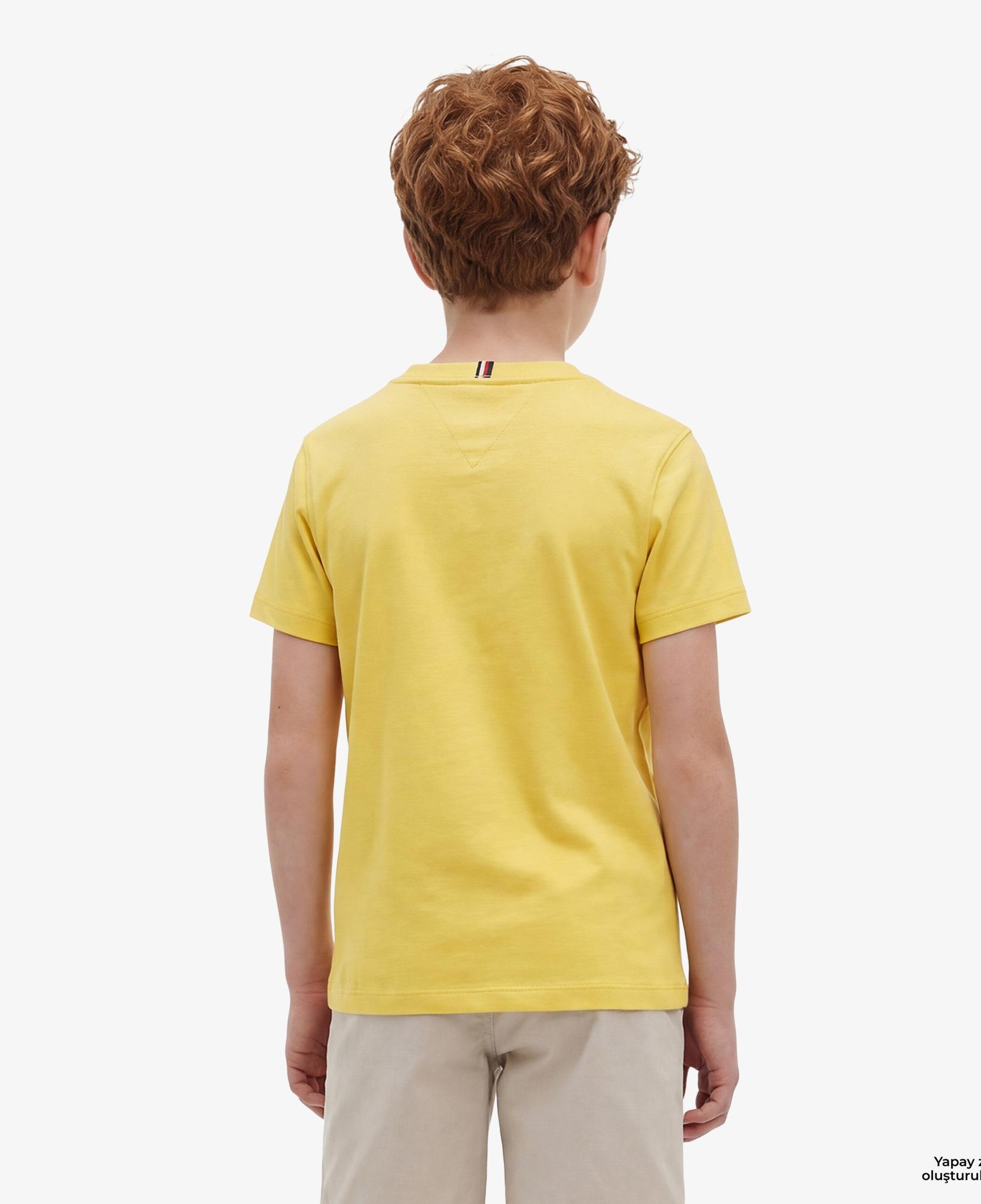 Tommy Hilfiger Essentials Çocuk Sarı Crop T-Shirt