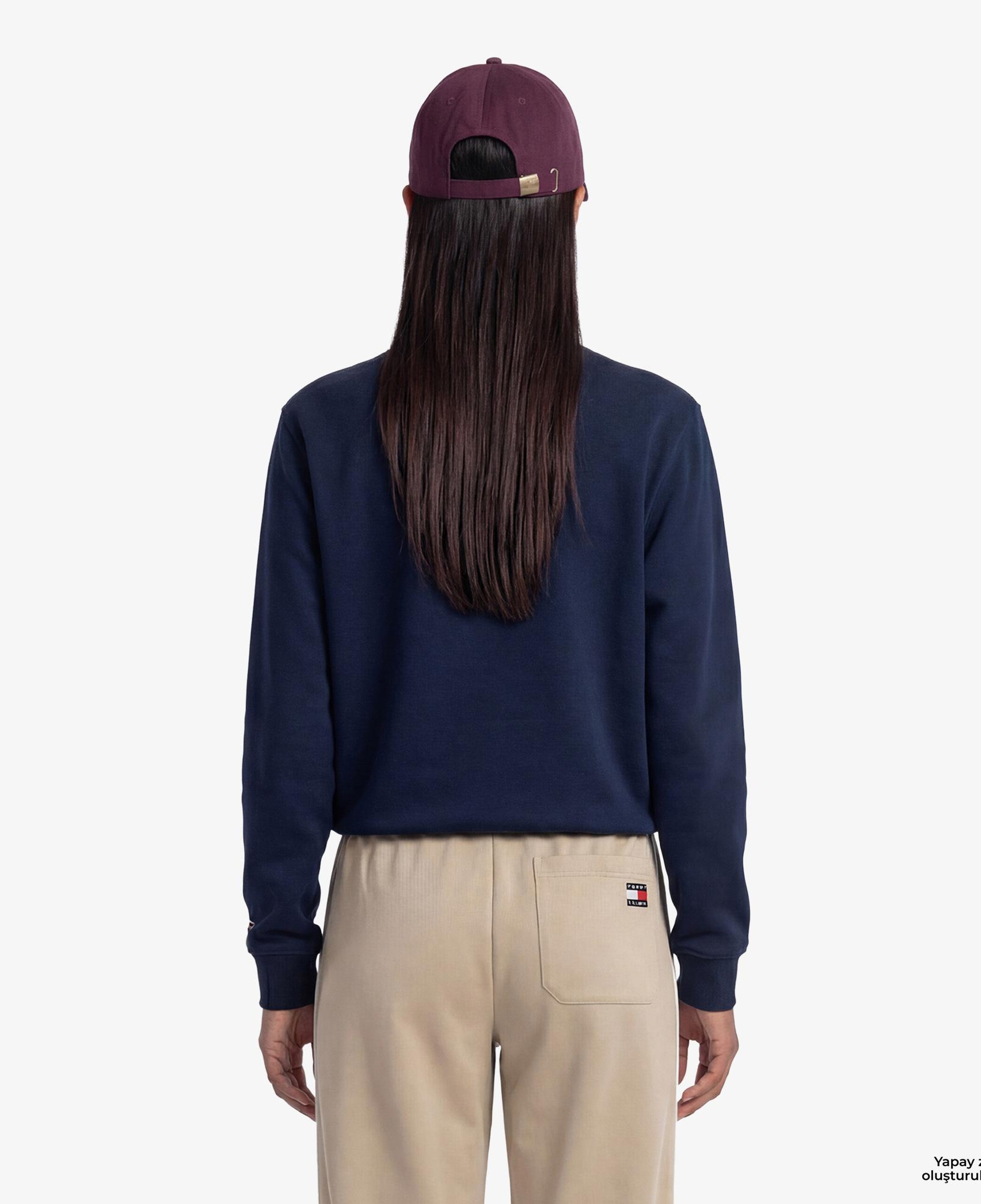 Tommy Hilfiger Essential Logo Kadın Lacivert Sweatshirt