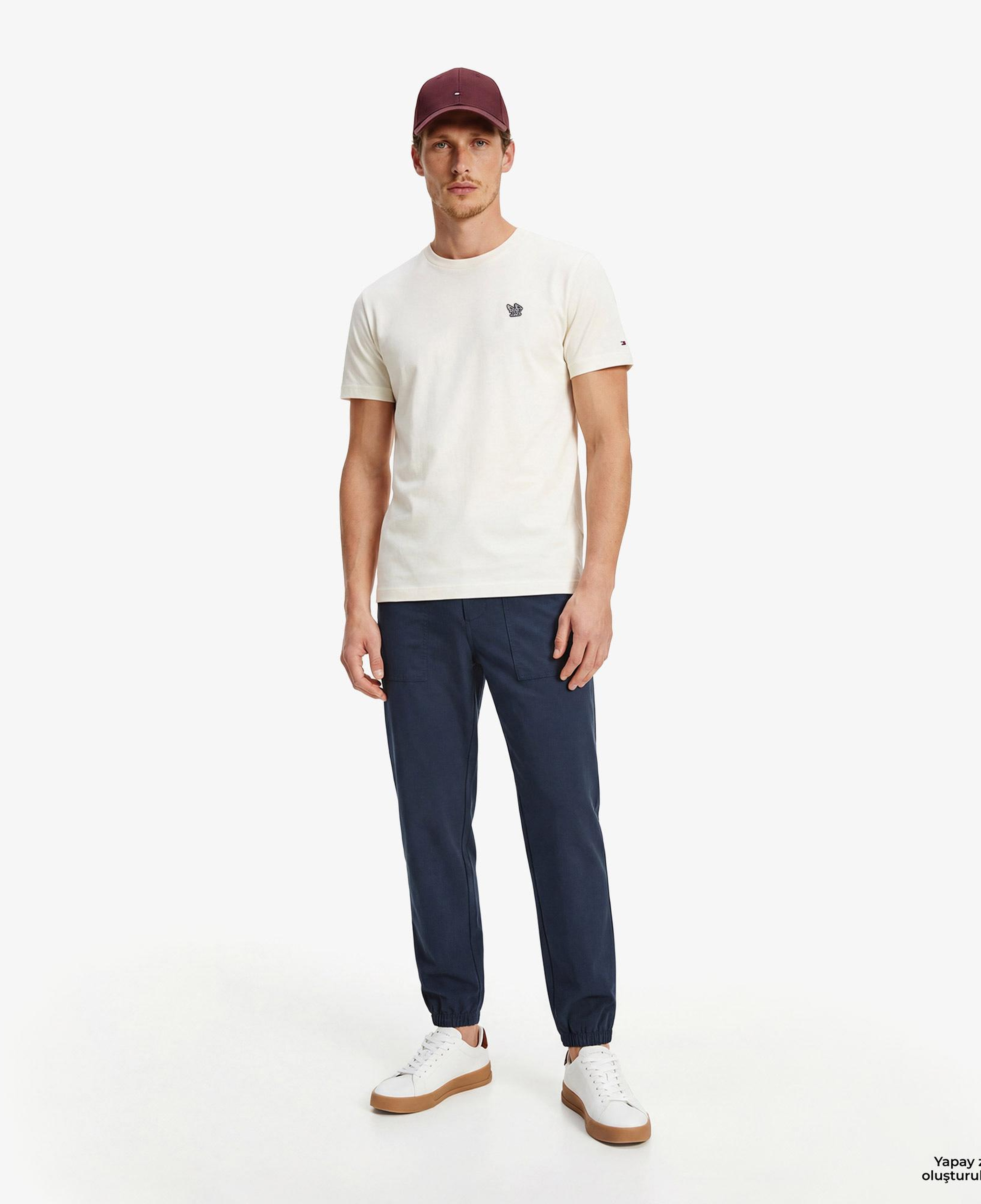 Tommy Hilfiger Moto Pack Erkek Krem Rengi T-Shirt