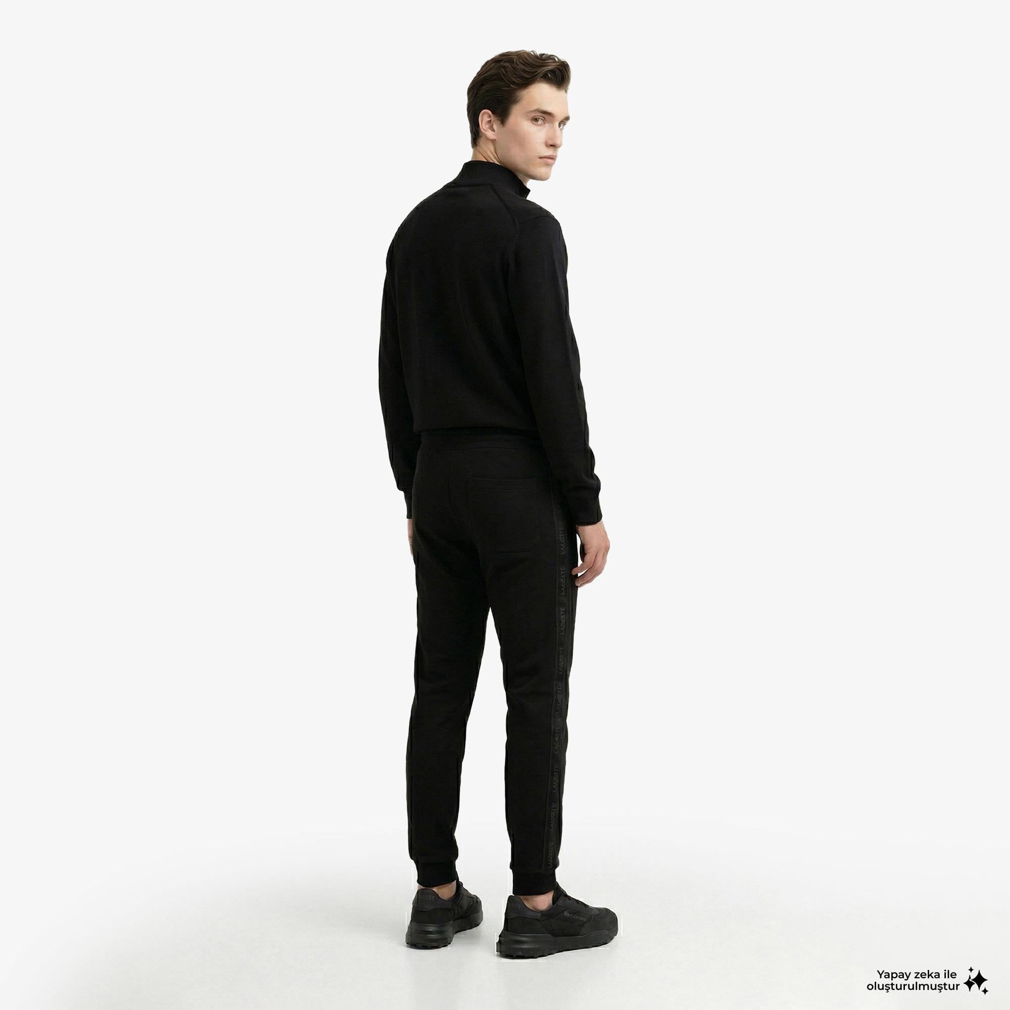 Erkek Relaxed Fit Siyah Eşofman Altı