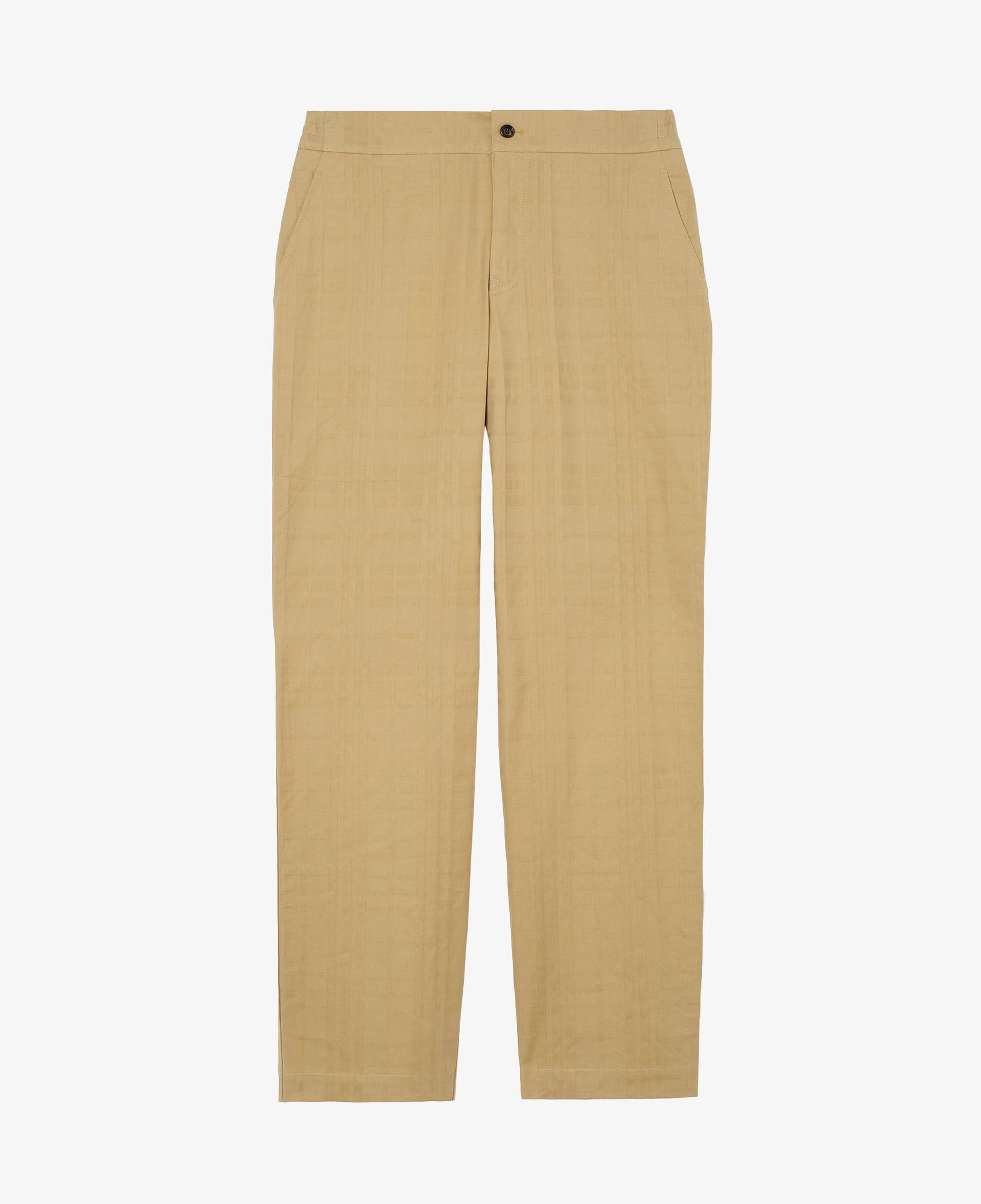 Burberry Textured Check Cotton Erkek Kahverengi Pantolon