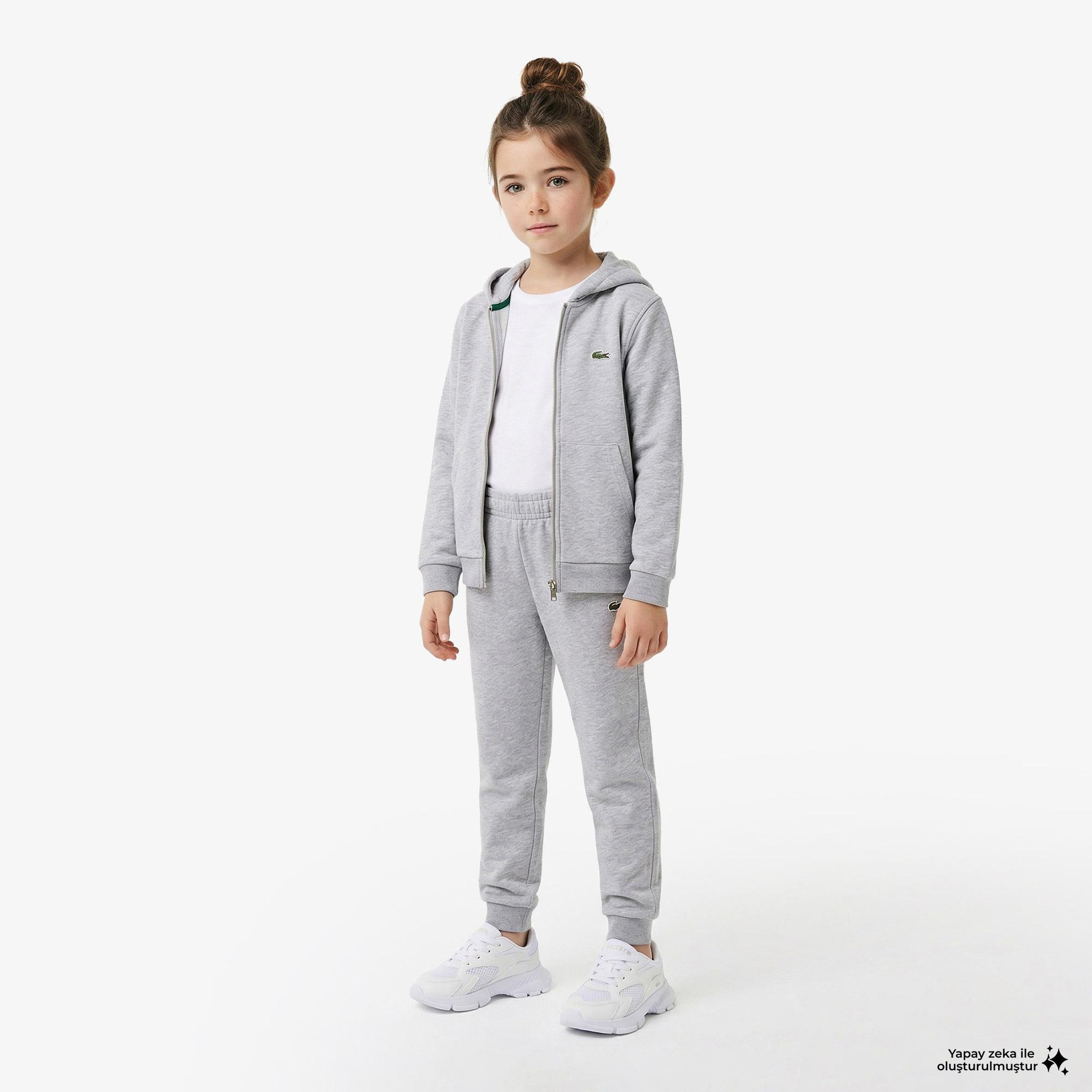 Çocuk Kapüşonlu Gri Sweatshirt