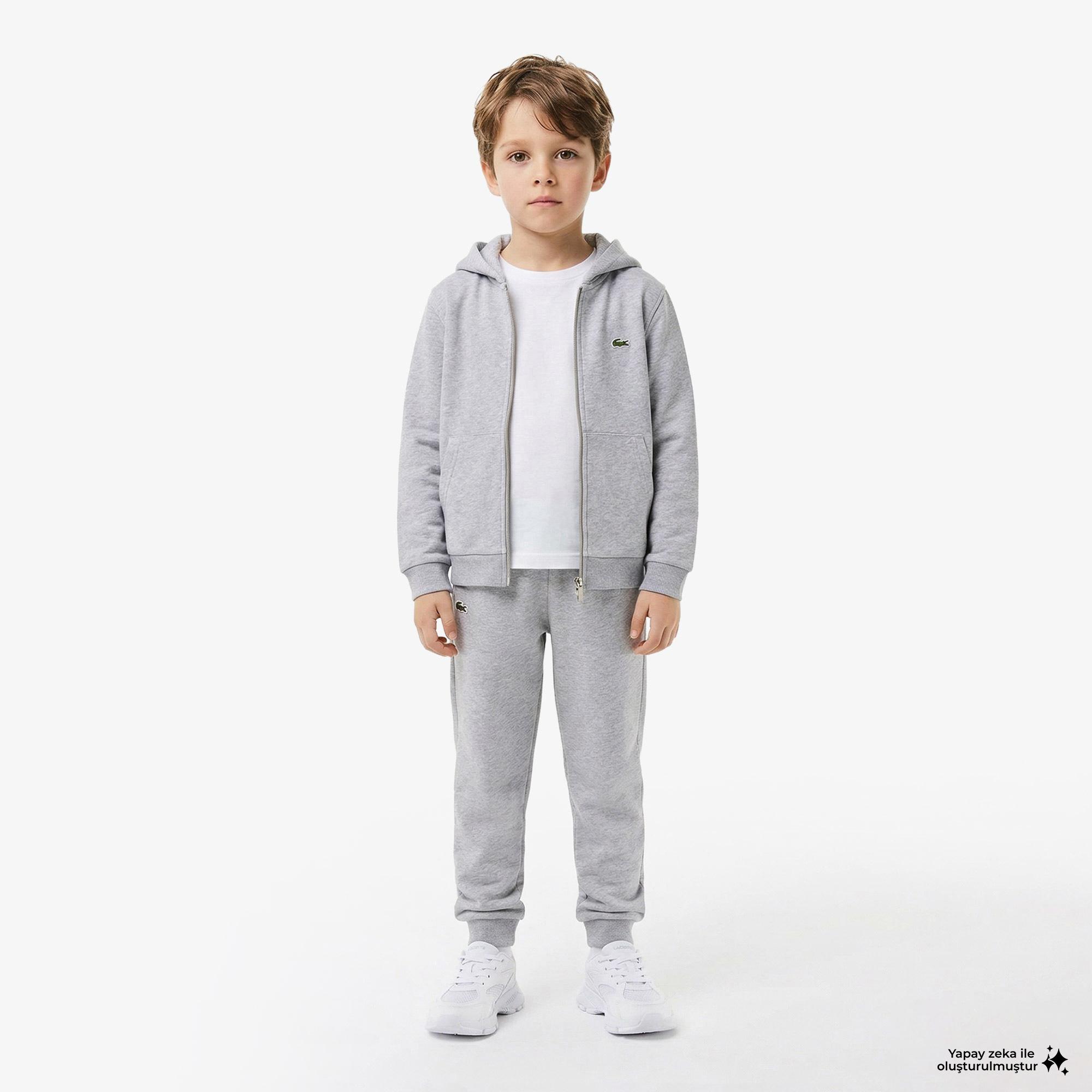 Çocuk Kapüşonlu Gri Sweatshirt