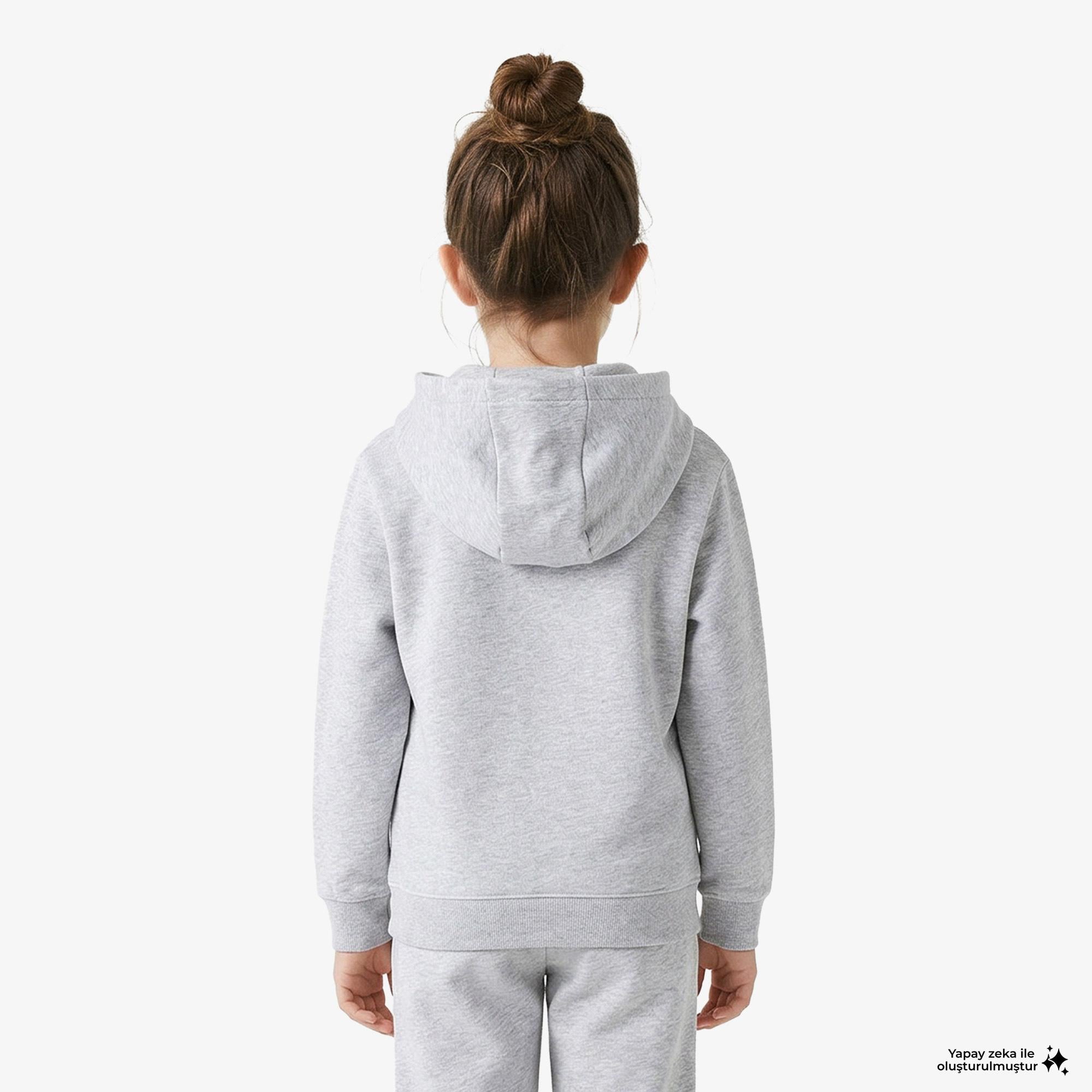 Çocuk Kapüşonlu Gri Sweatshirt
