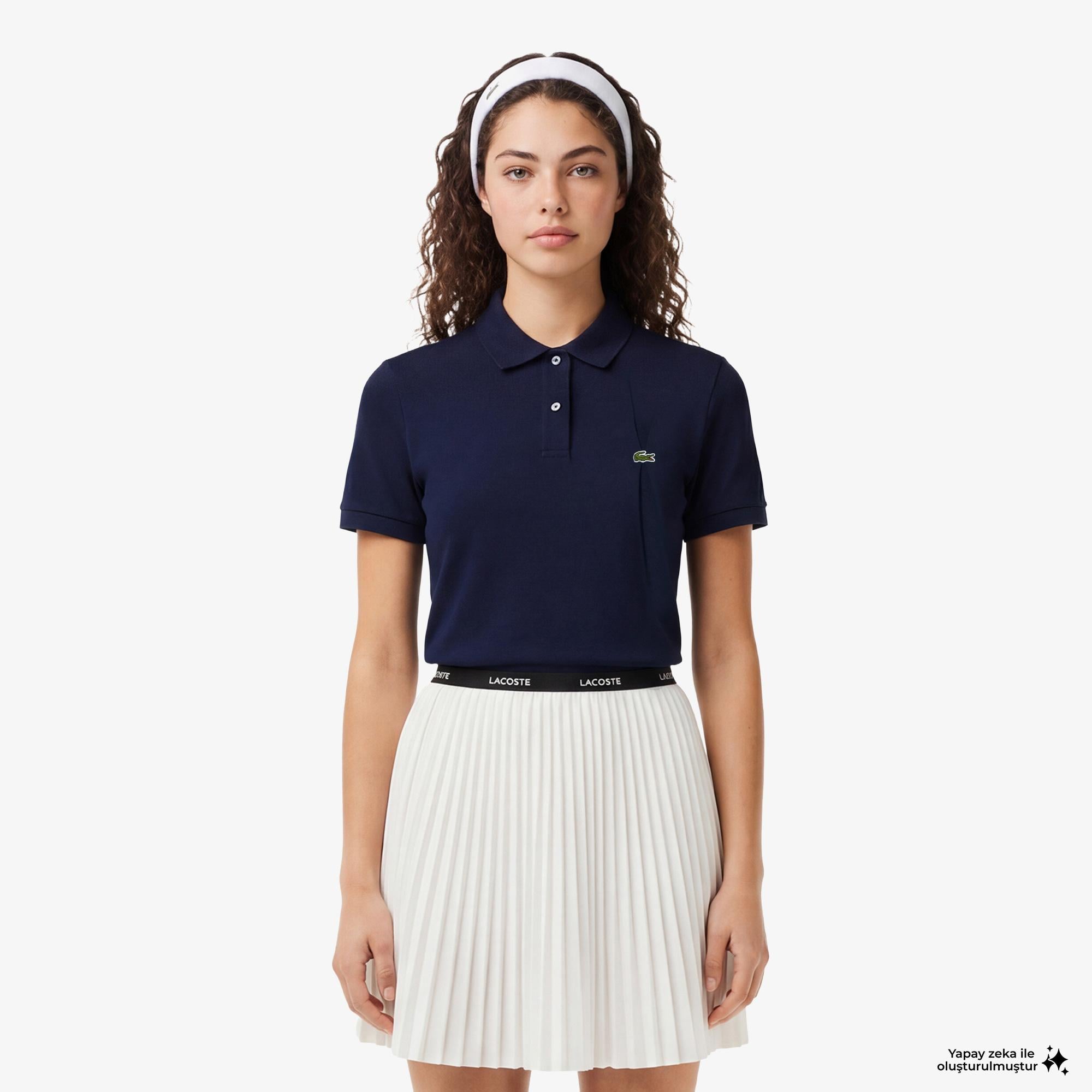 Kadın Regular Fit Organik Pamuk Lacivert Polo