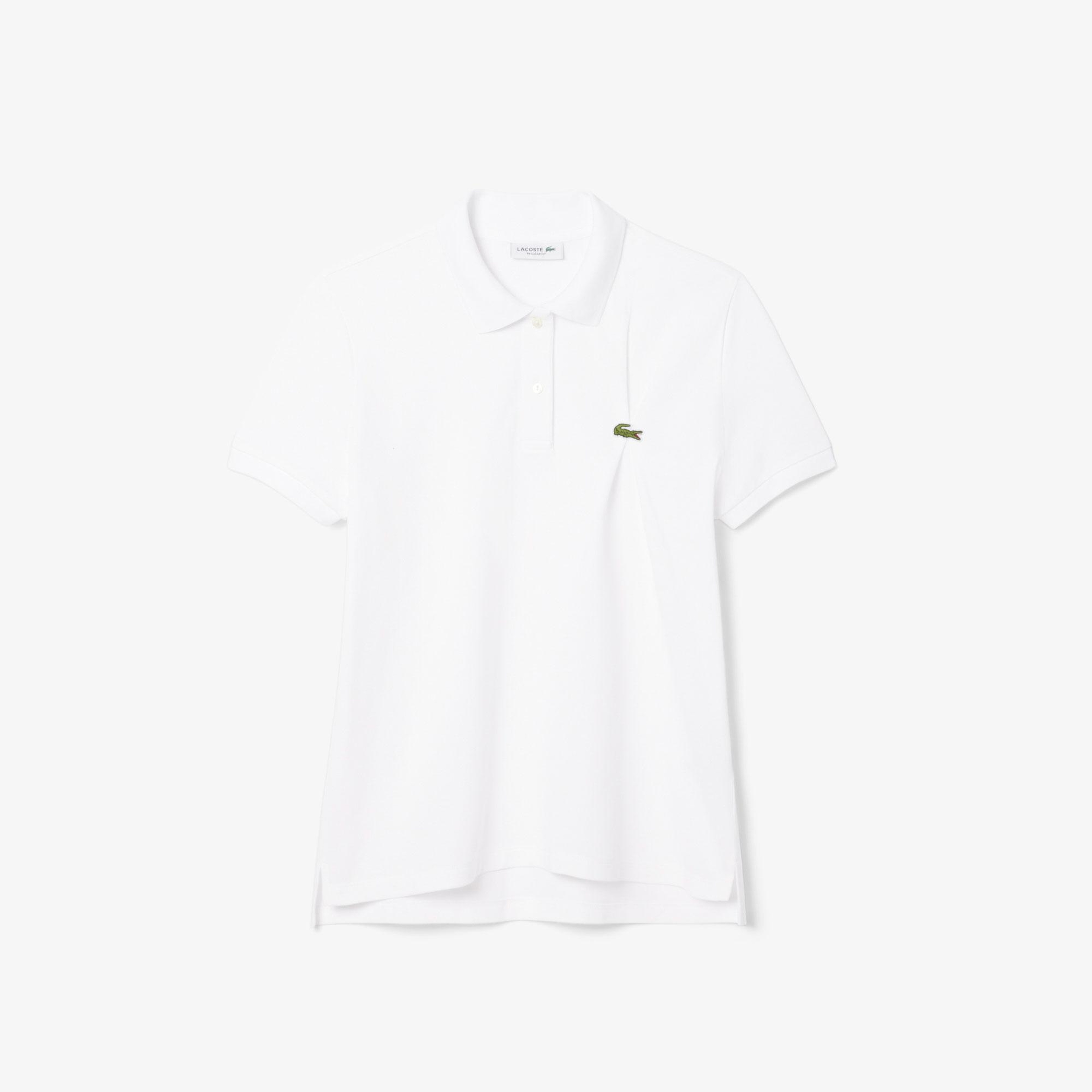 Kadın Regular Fit Organik Pamuk Beyaz Polo