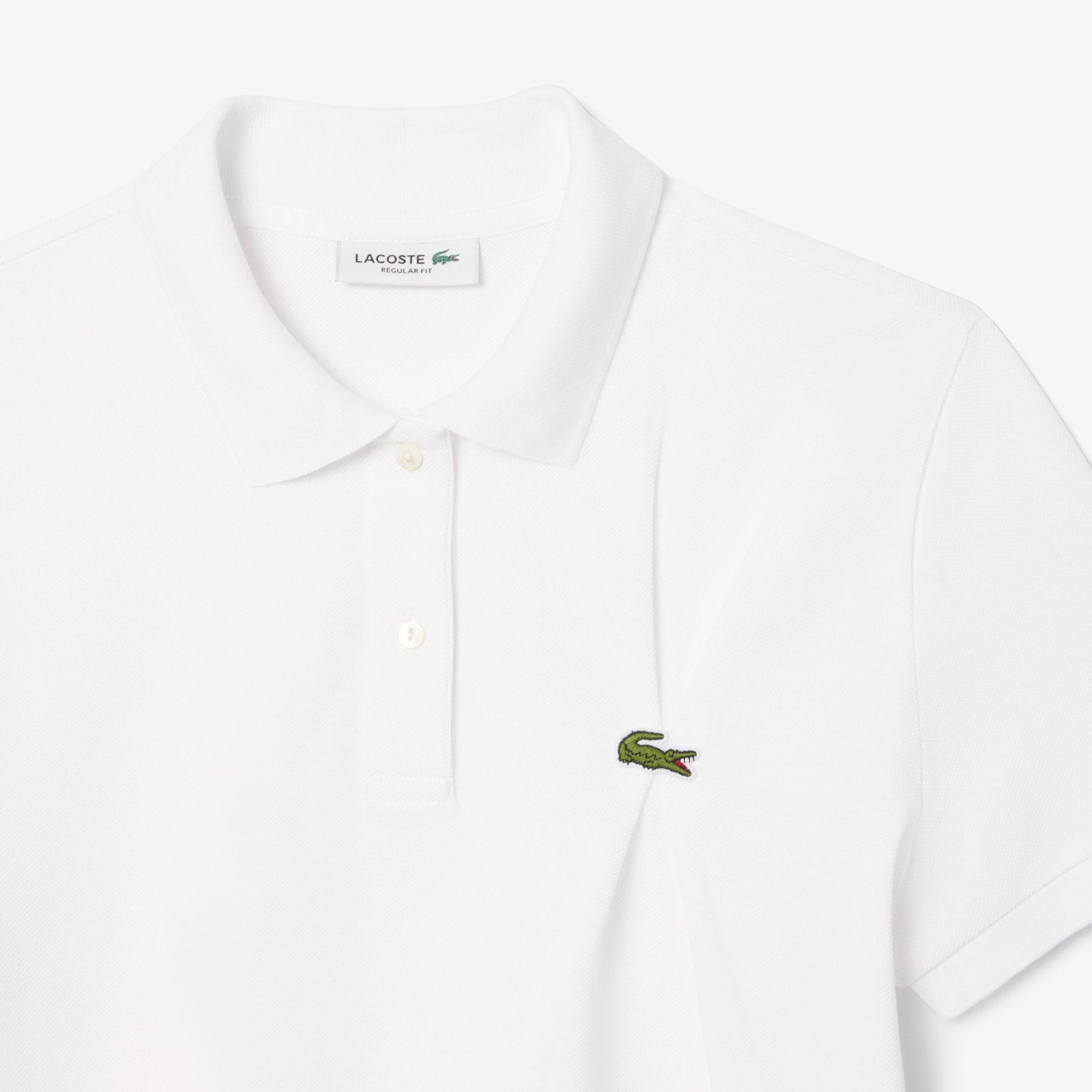 Kadın Regular Fit Organik Pamuk Beyaz Polo