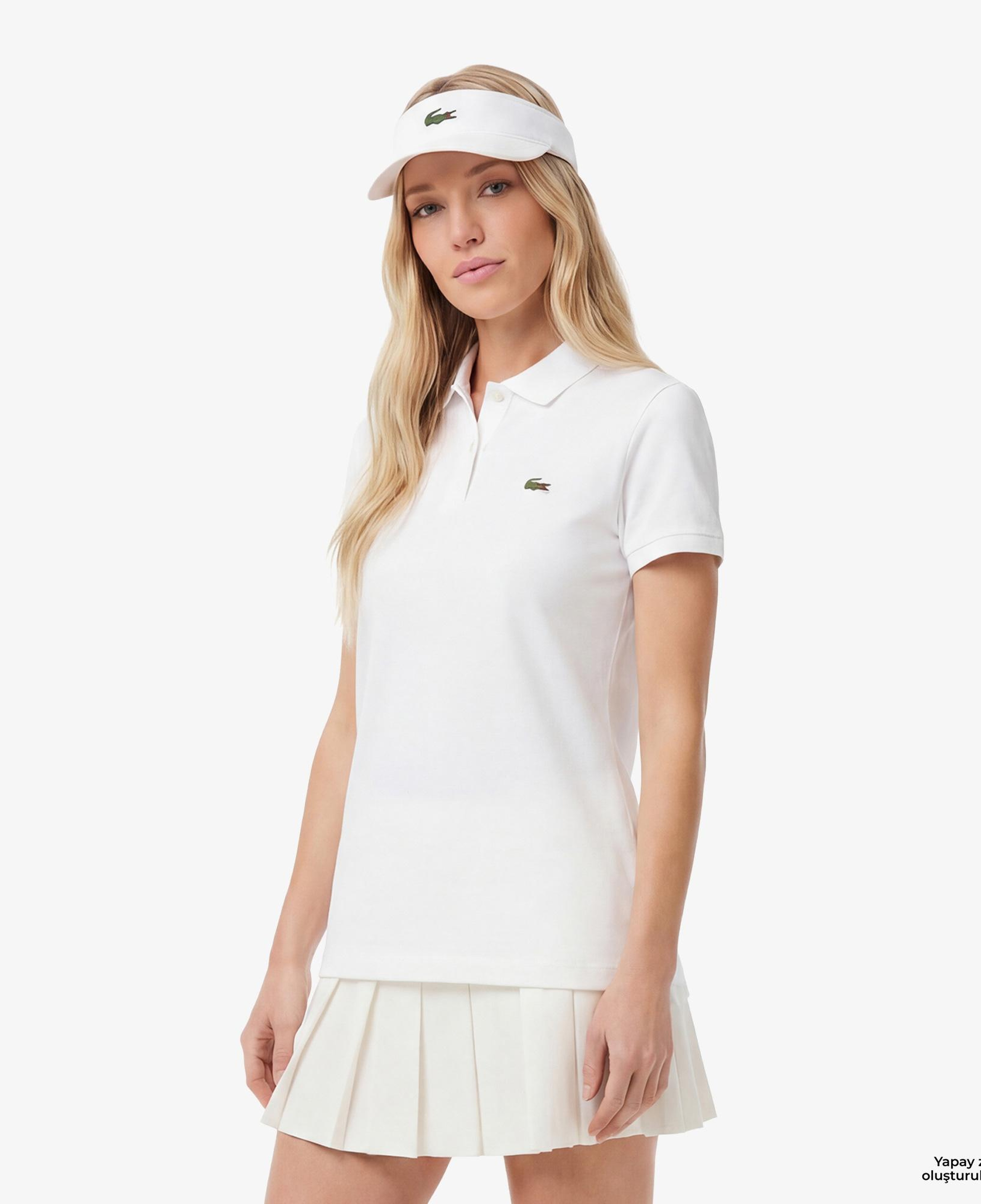 Kadın Regular Fit Organik Pamuk Beyaz Polo
