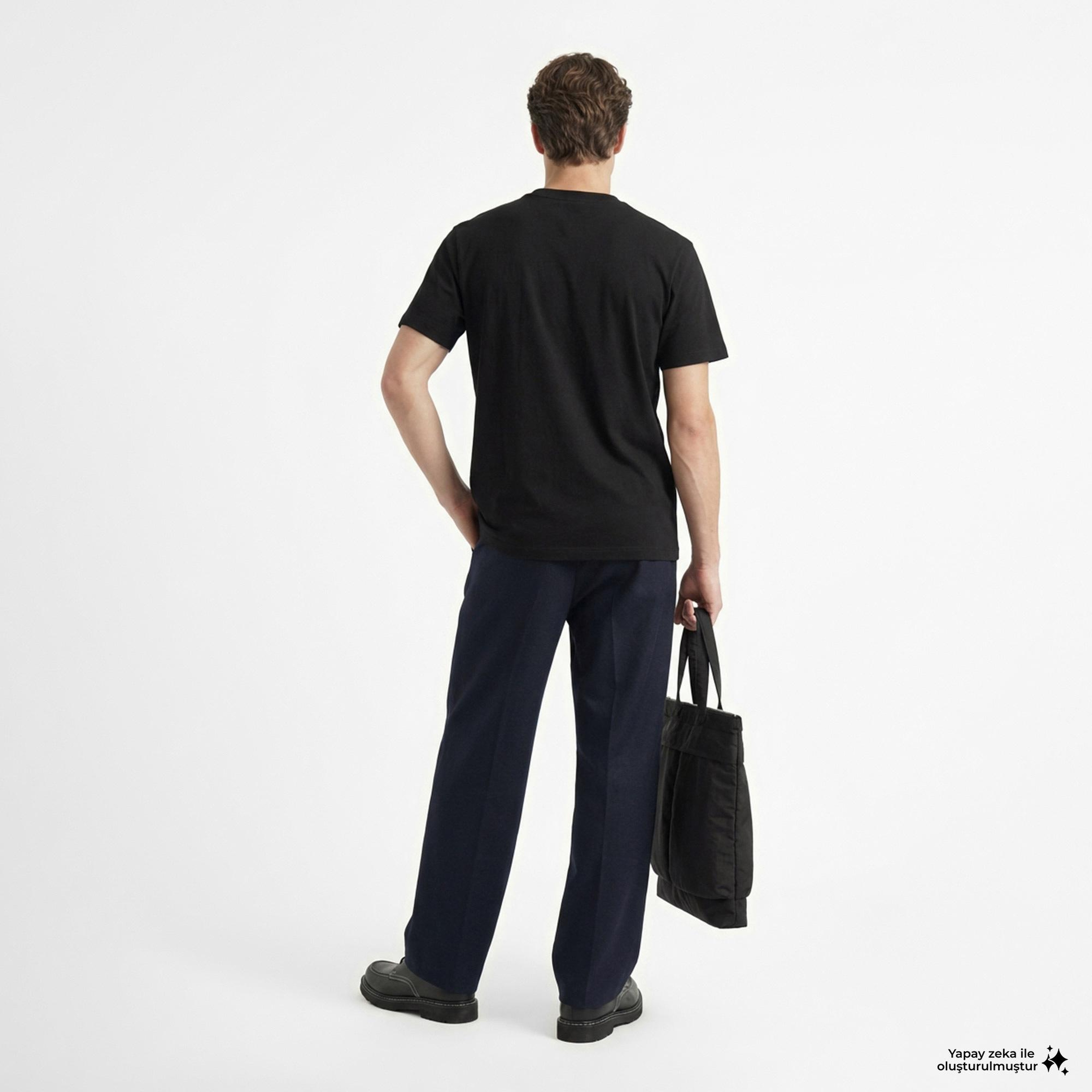 FashFed F İkonlu Unisex Siyah T-Shirt