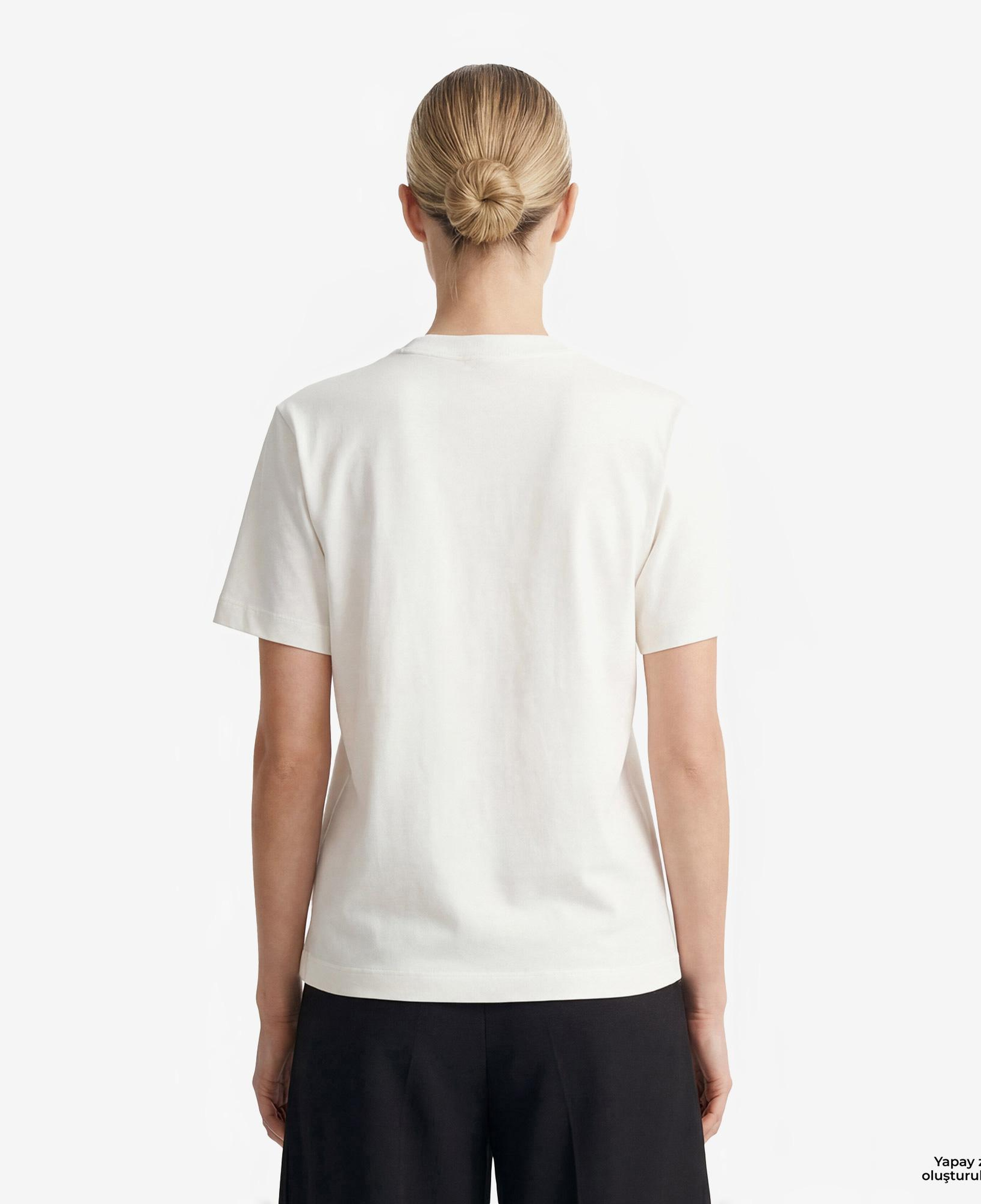 FashFed F İkonlu Unisex Krem Rengi T-Shirt
