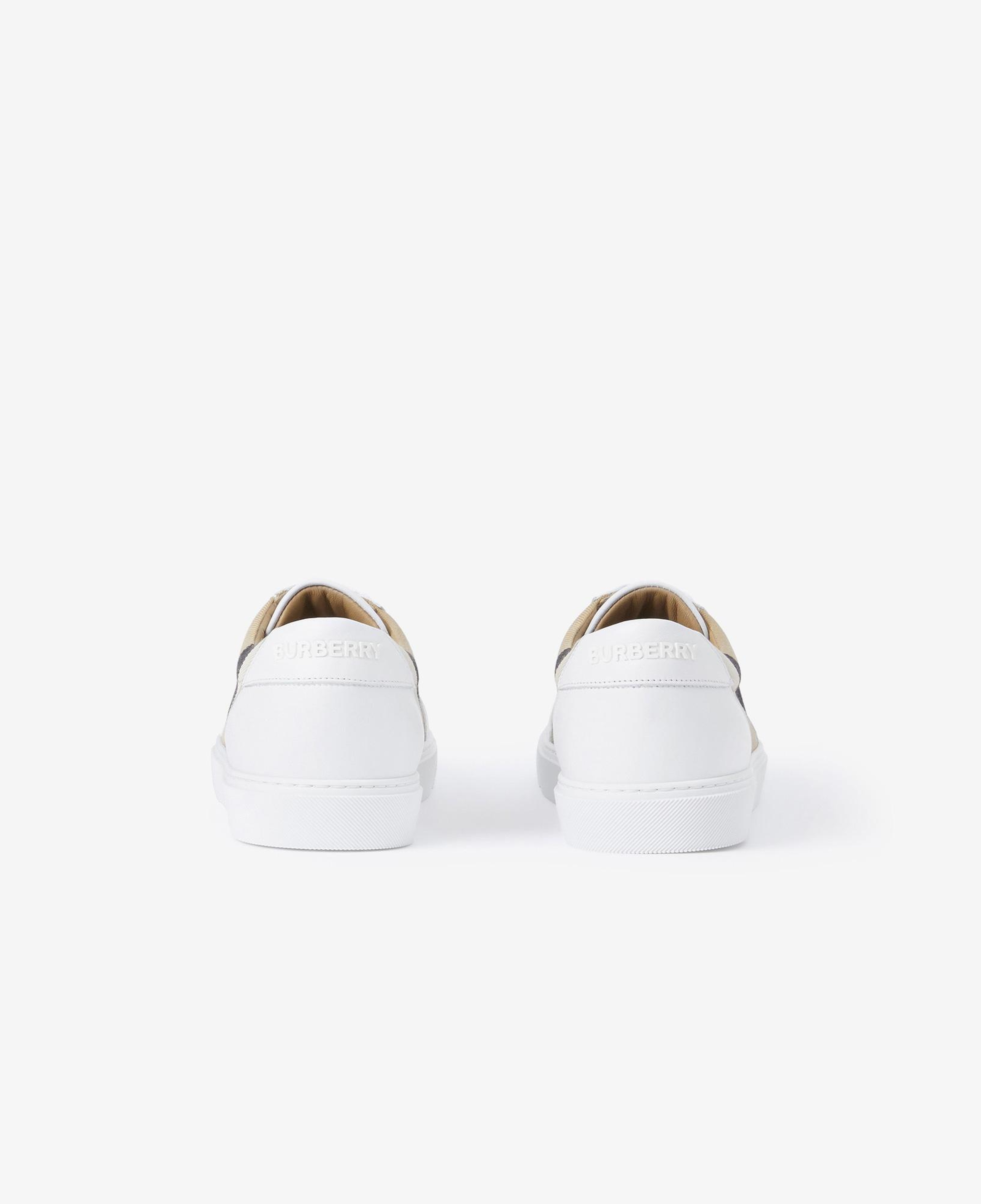Burberry House Check and Leather Kadın Beyaz Sneaker