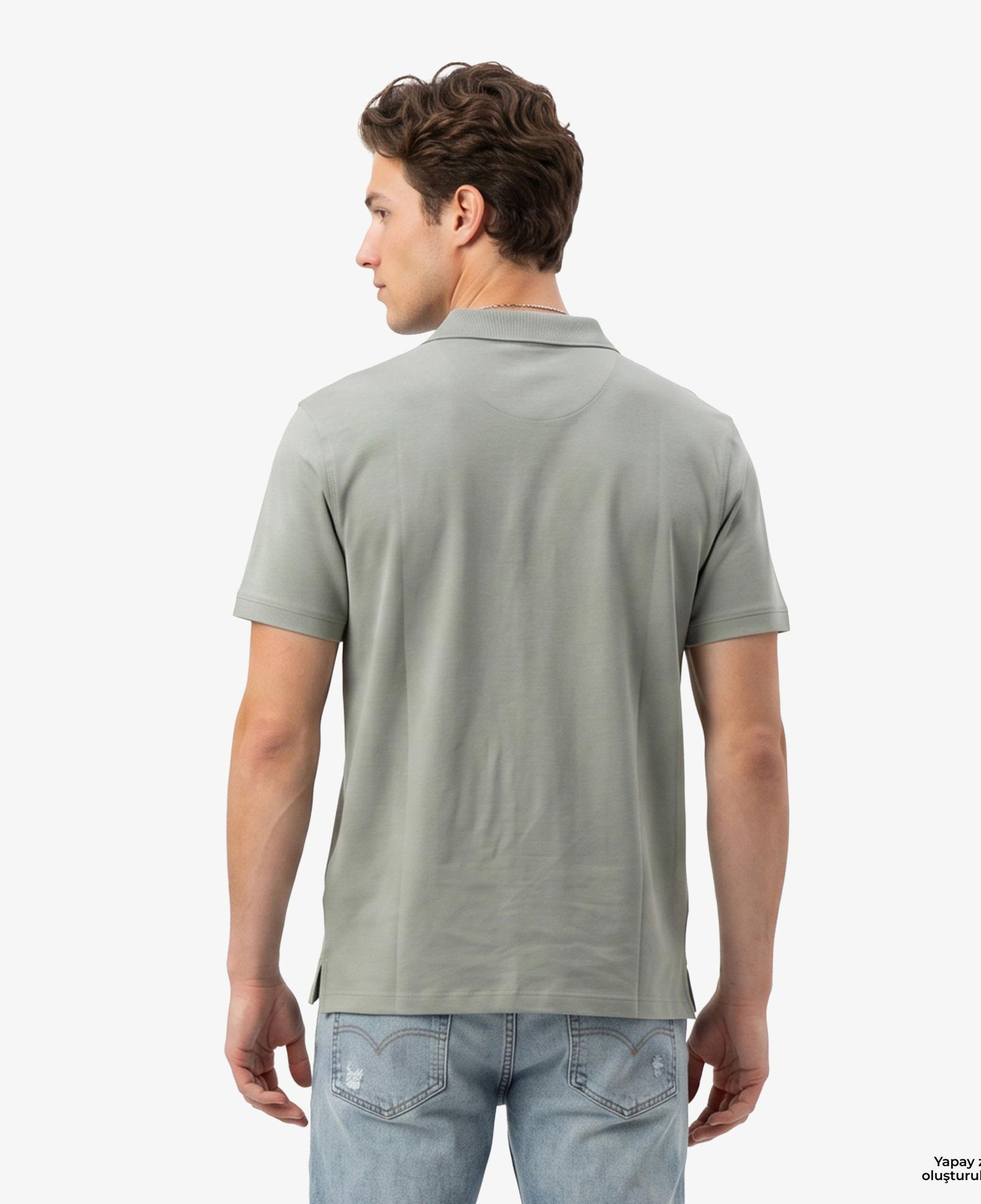 Calvin Klein Supima Chest Emb Erkek Bej Polo