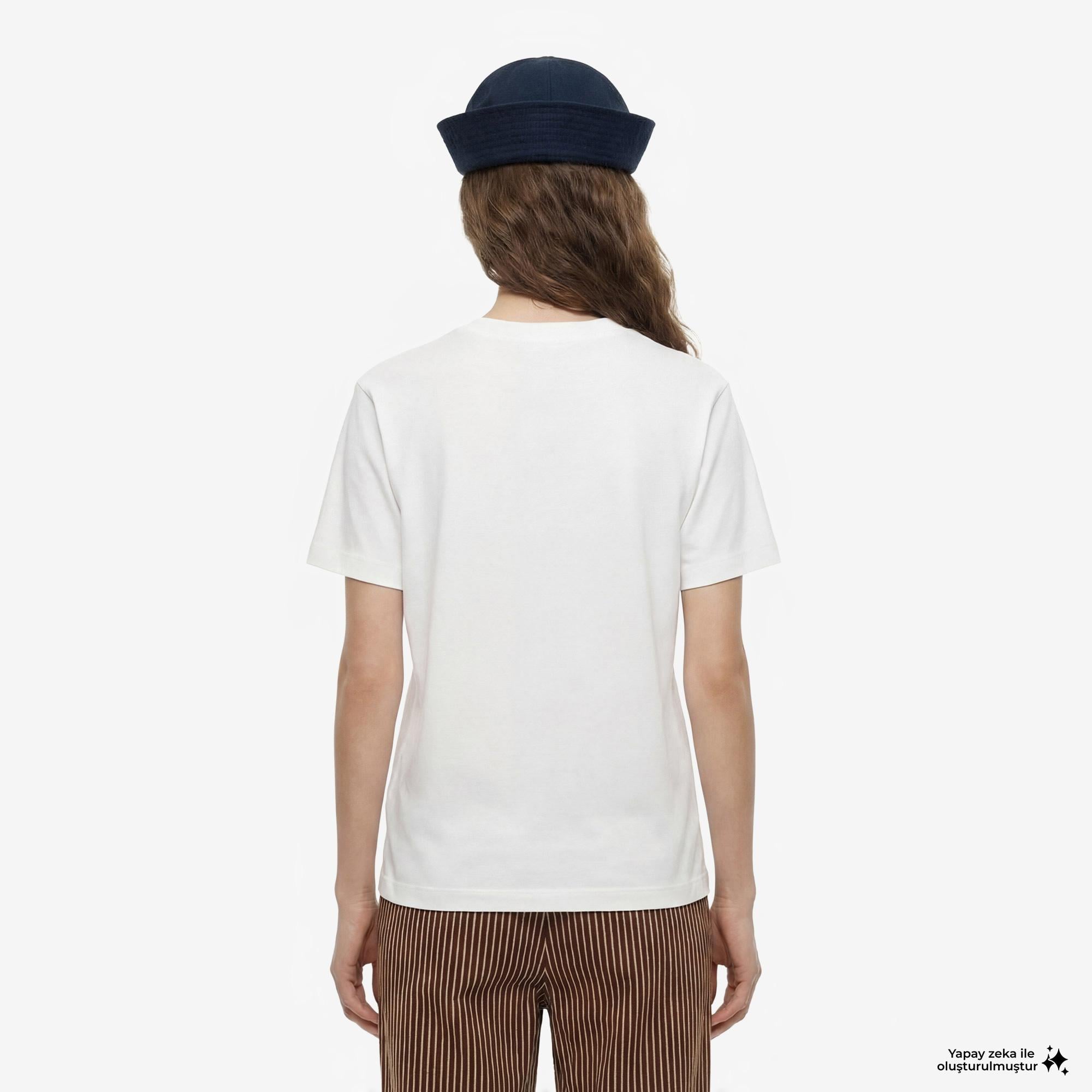 FashFed F İkonlu Unisex Beyaz T-Shirt
