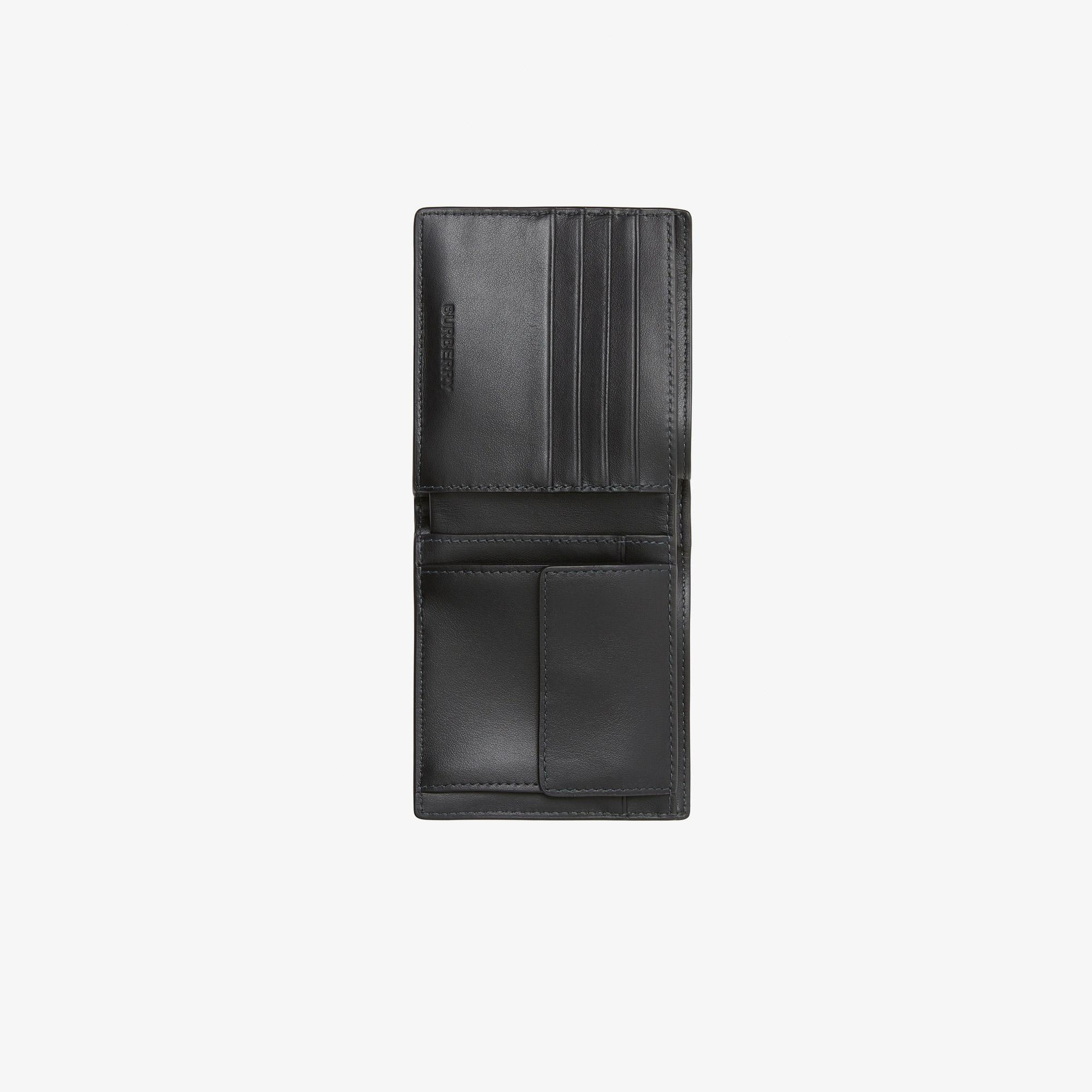 Burberry Check Bifold Coin Erkek Gri Cüzdan