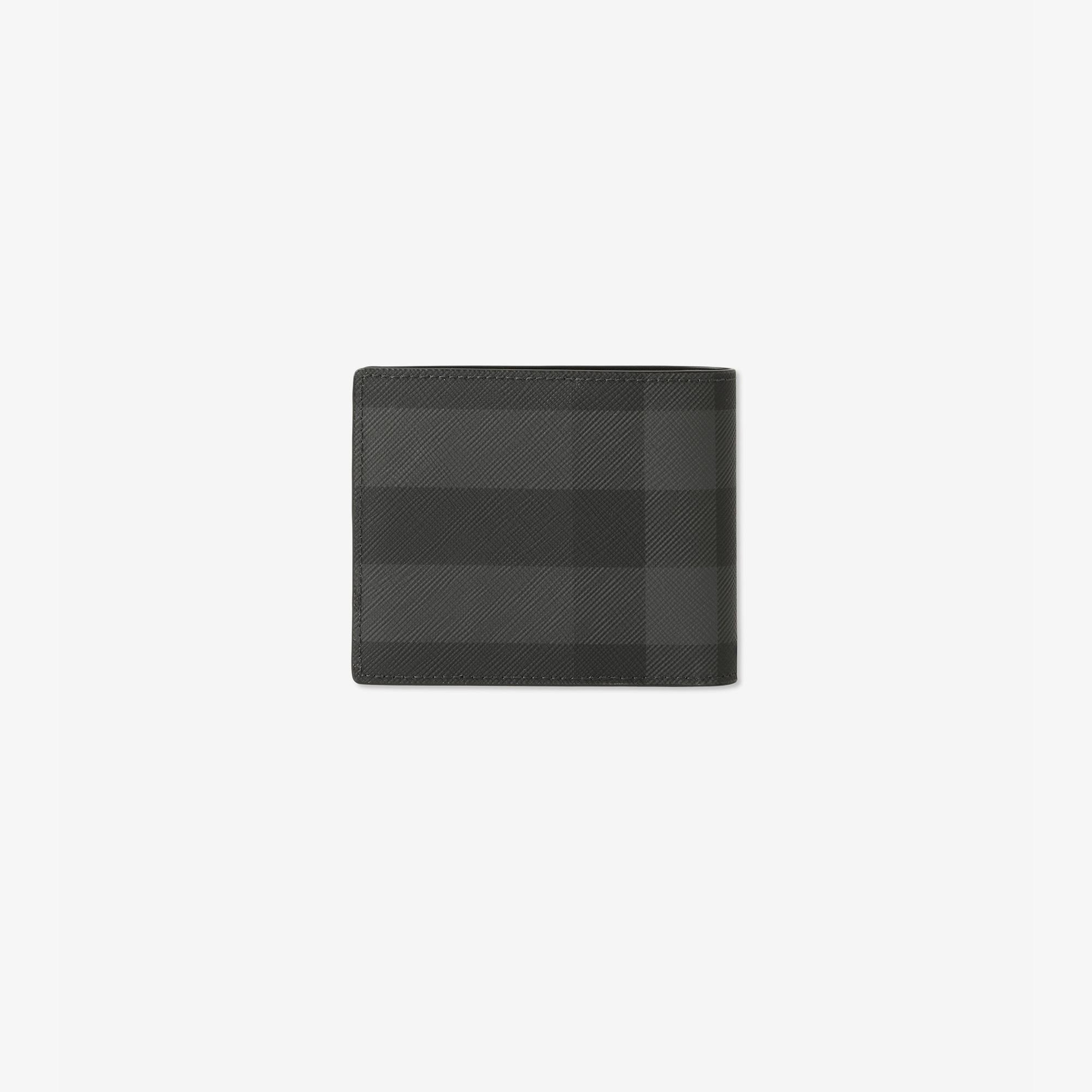 Burberry Check Slim Bifold Erkek Gri Cüzdan